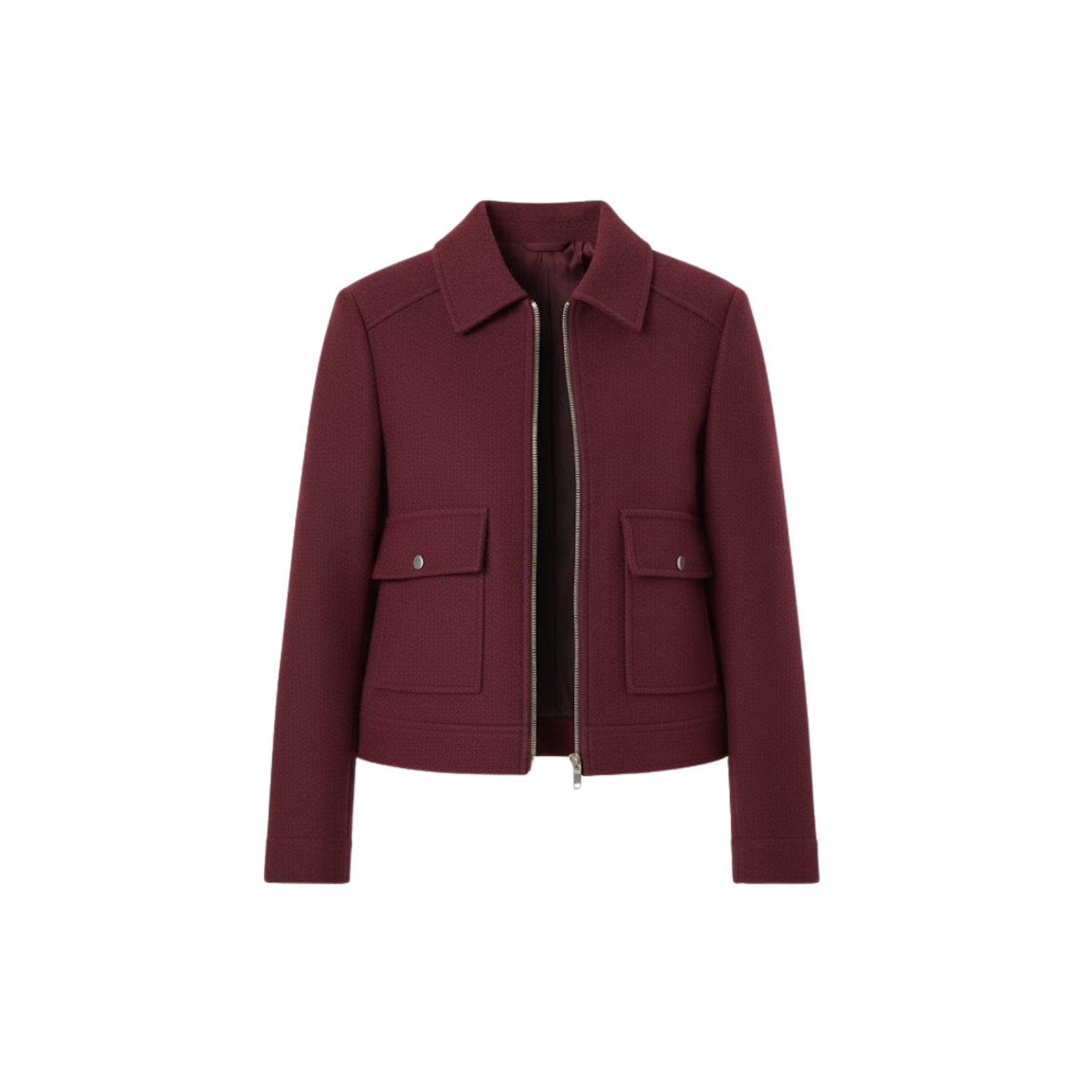 Veste femme courte croisée col tailleur chic structurée décontractée