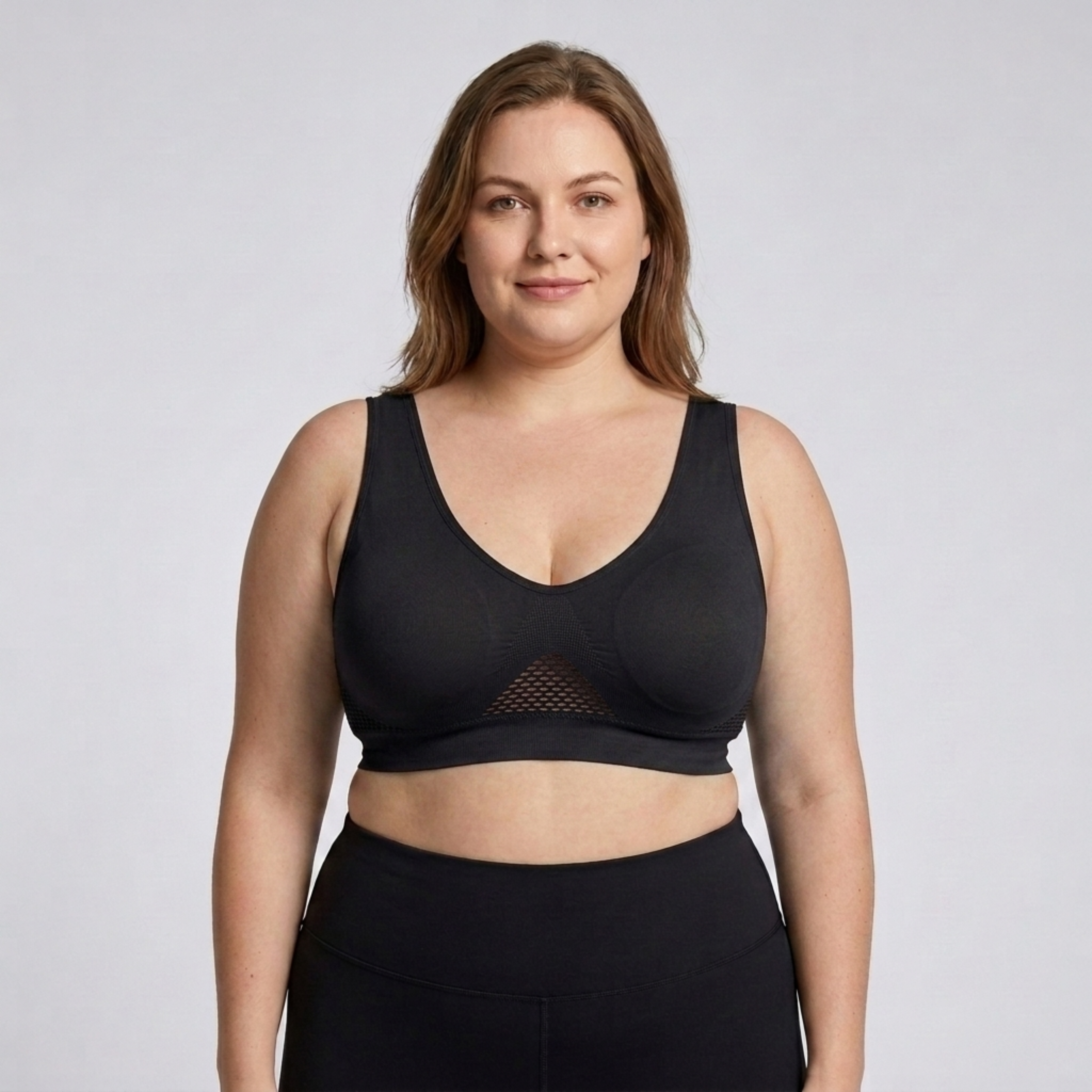 Soutien-gorge de sport grande taille pour femme en coton respirant antichoc