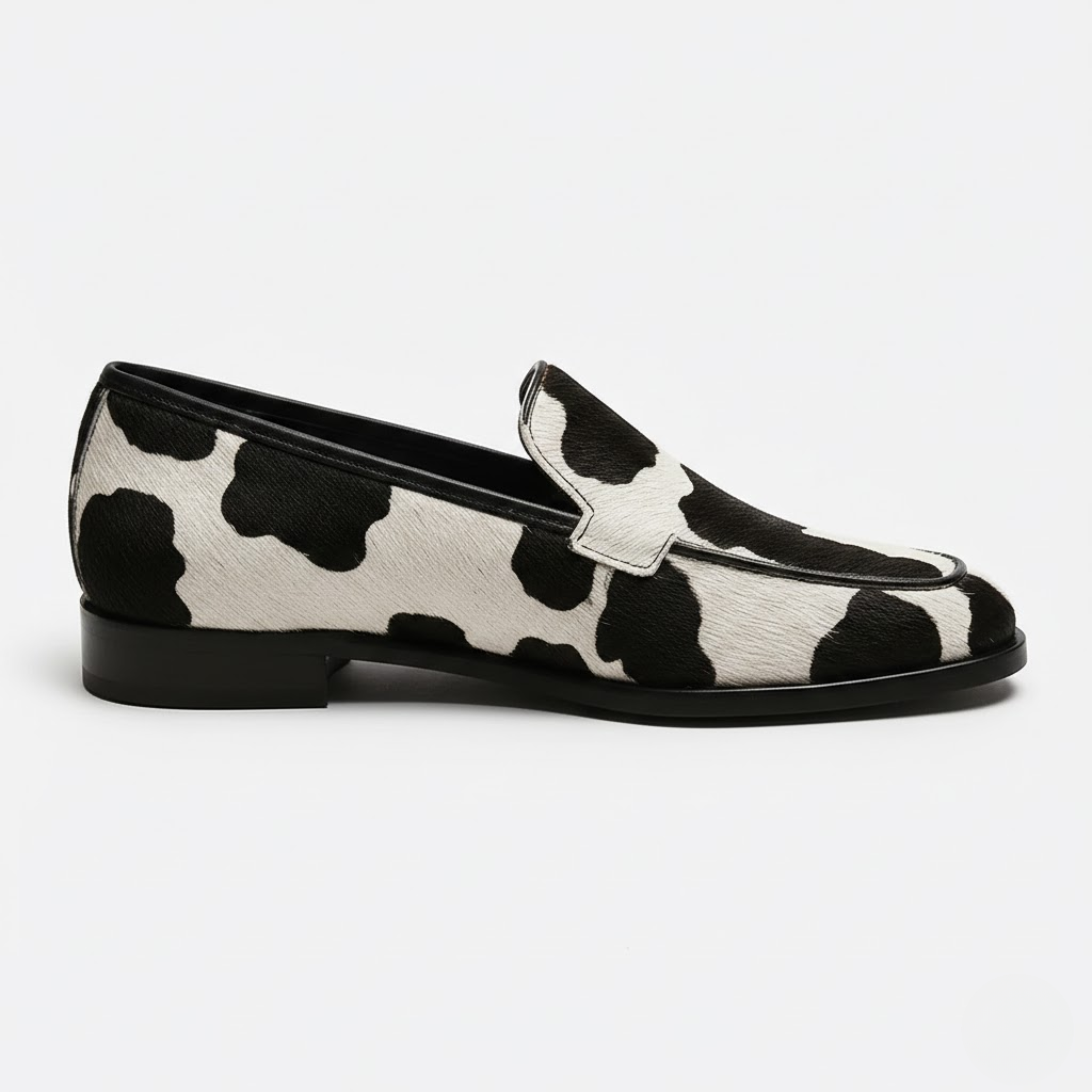 Mocassins Plats à Bout Pointu pour Femmes avec Imprimé Animal et Semelle Souple