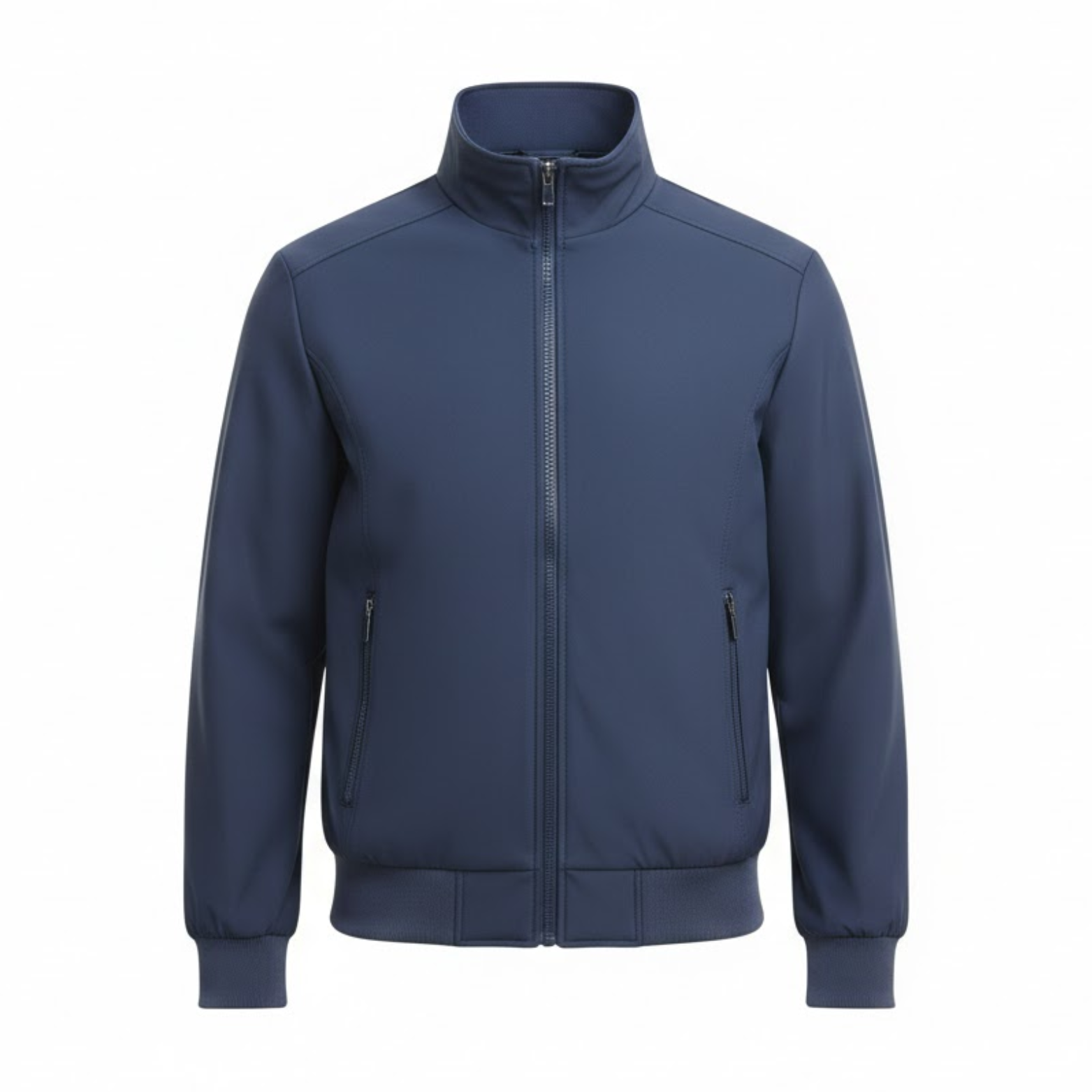 Veste bomber légère pour homme avec col montant et fermeture éclair coupe ajustée