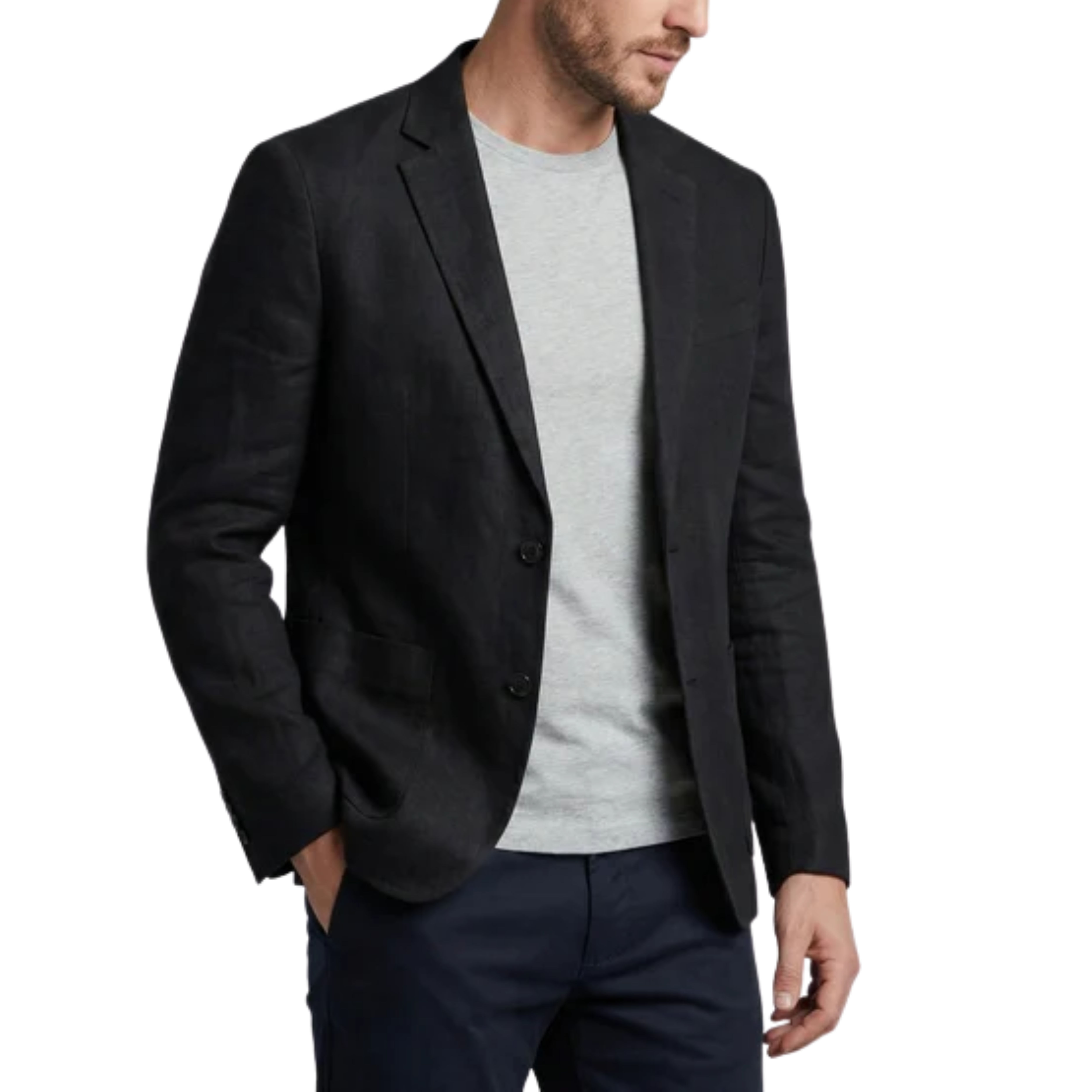 Veste blazer en lin homme — coupe ajustée — mariage et été