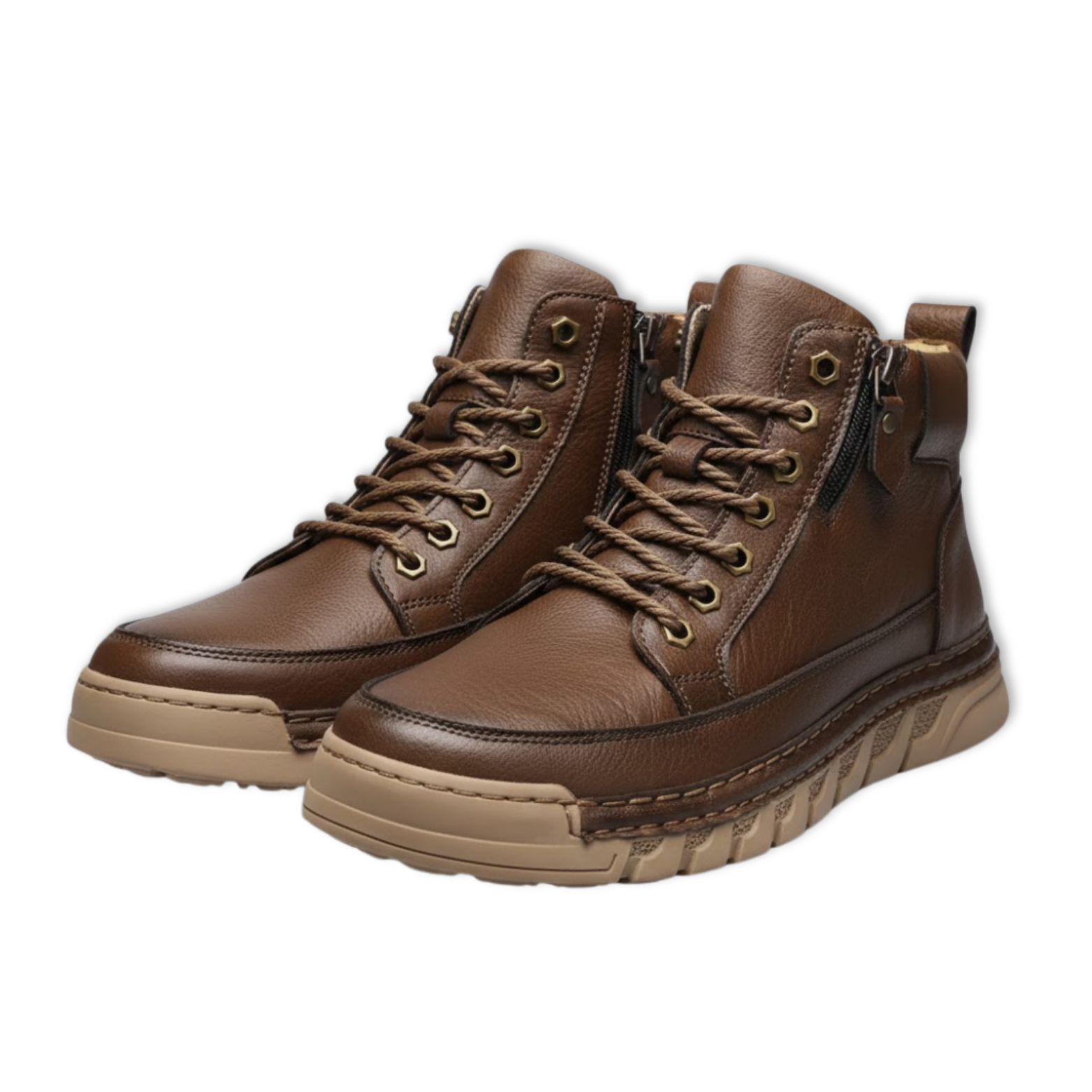 Bottes homme cuir véritable style vintage décontracté élégant robuste