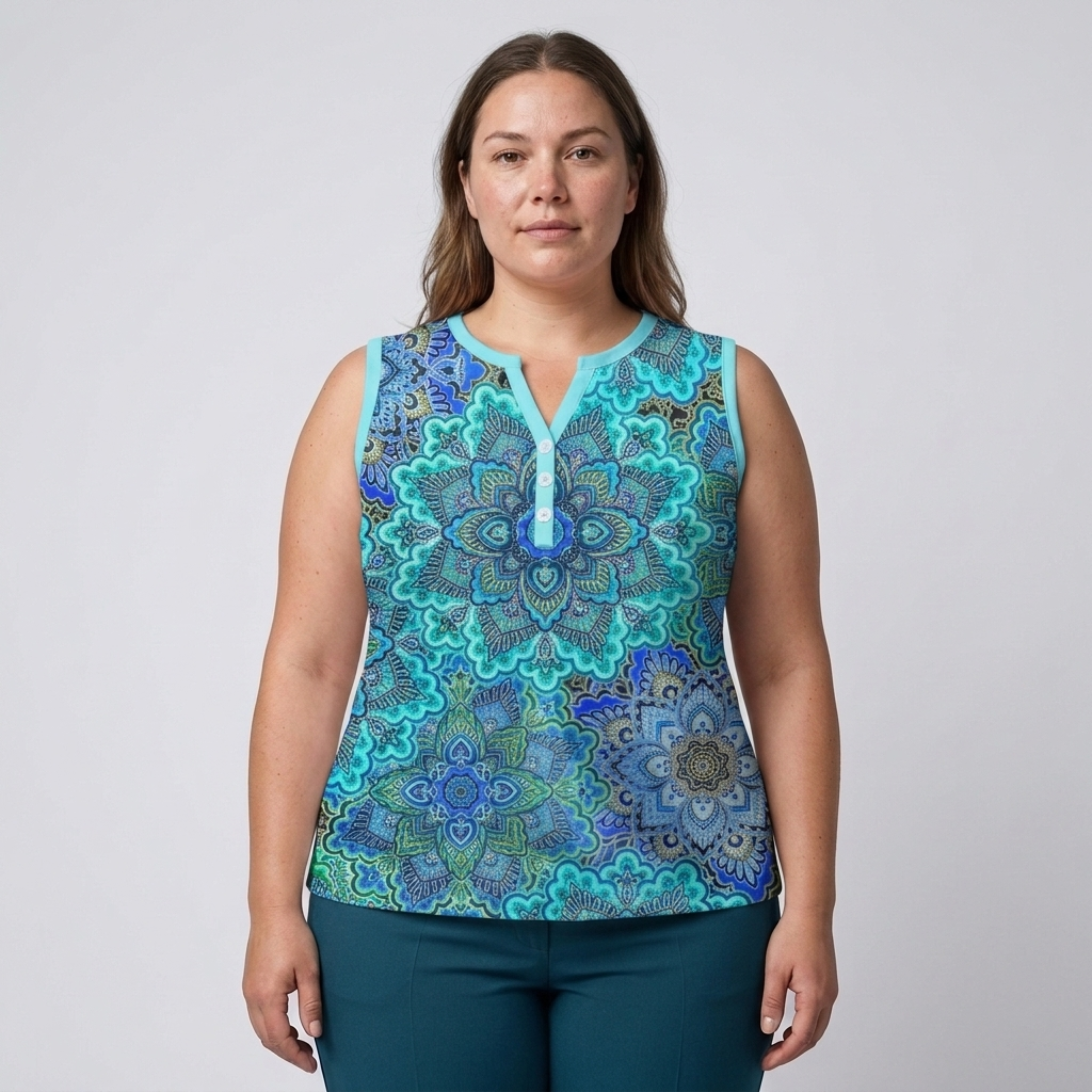 Débardeur grande taille à col en V pour femme