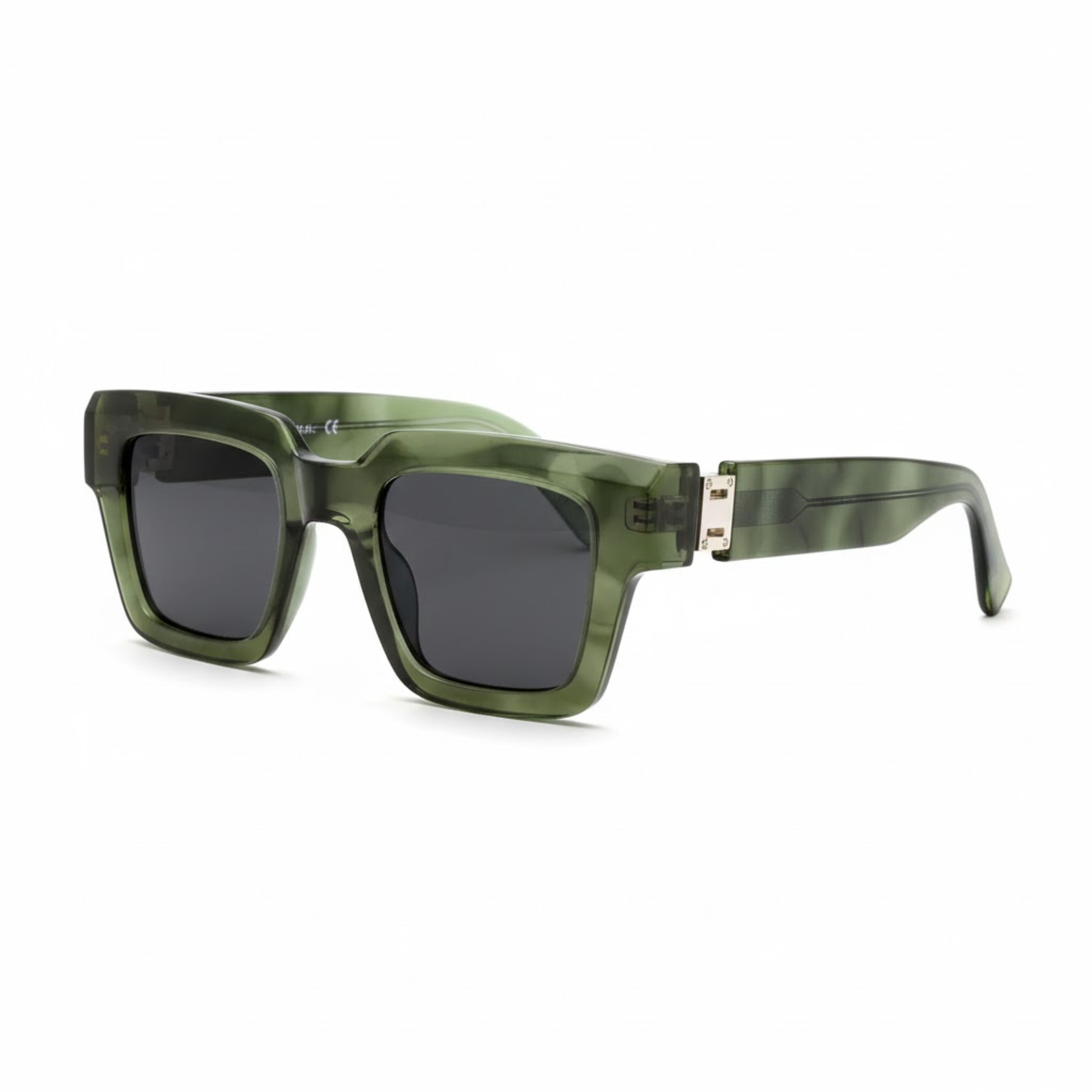 Retro square sunglasses with photochromic lenses and UV400 protection