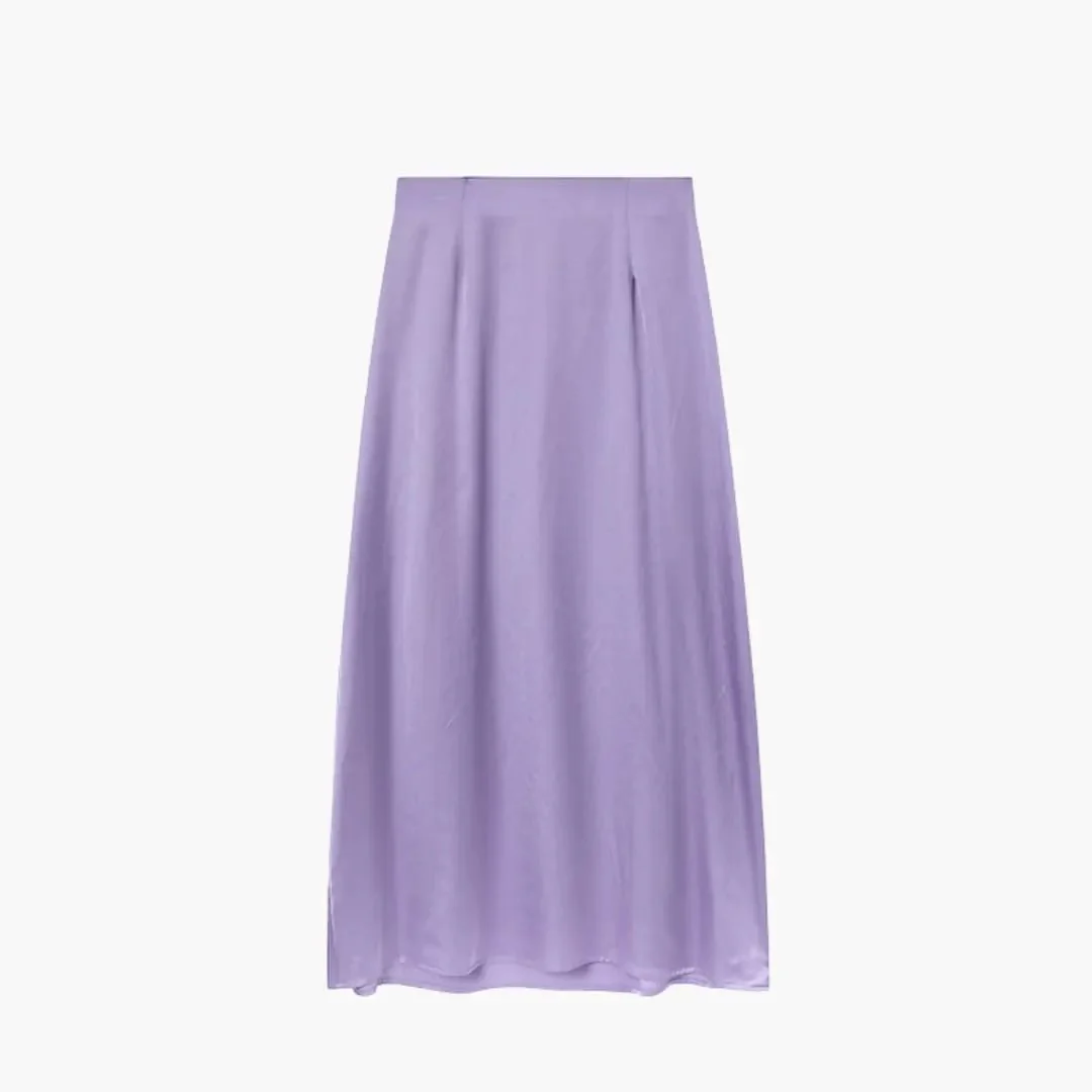 Jupe maxi longue satinée — taille haute coupe droite — tenue de soirée