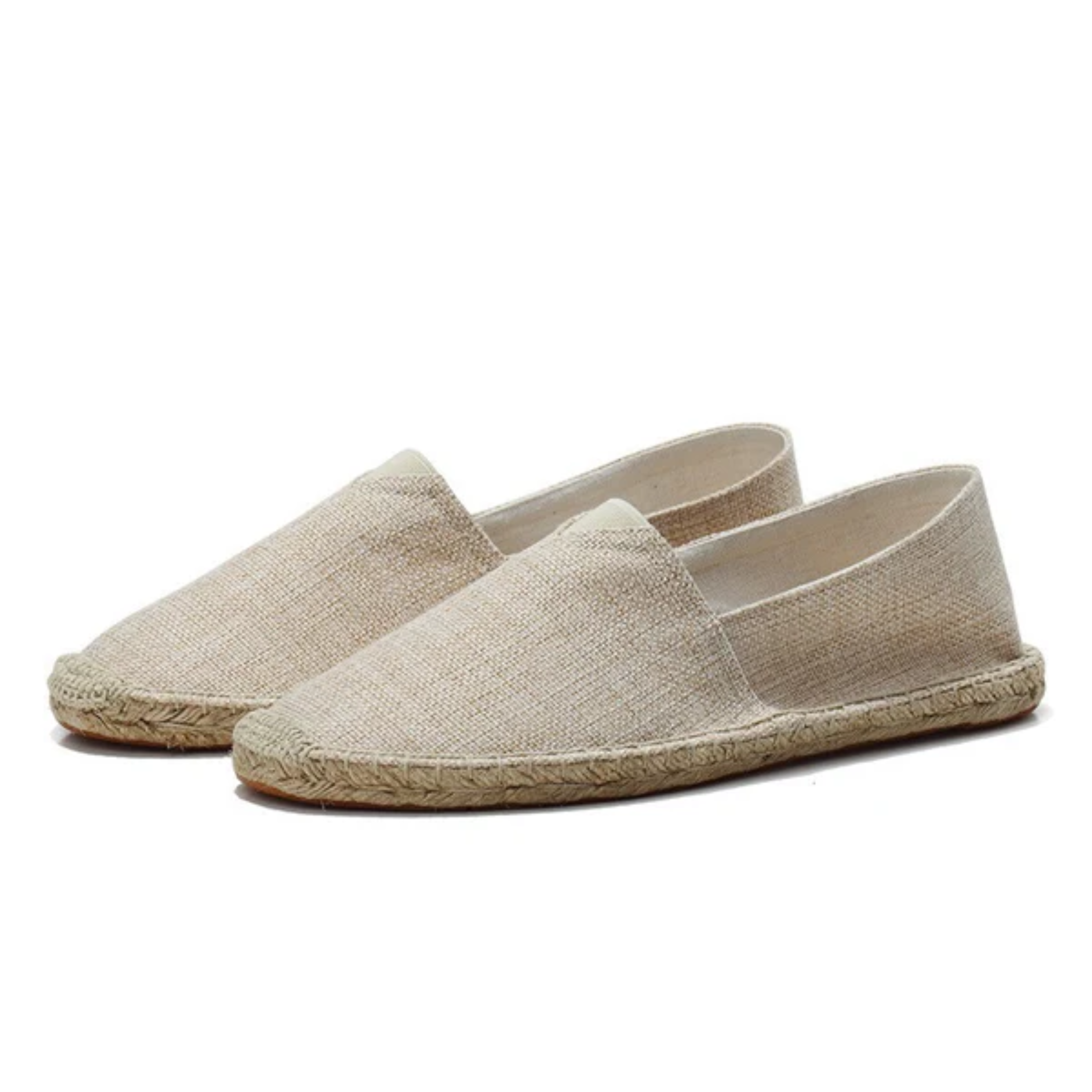 Espadrilles en lin pour homme — mocassins à enfiler en toile — plage et vacances
