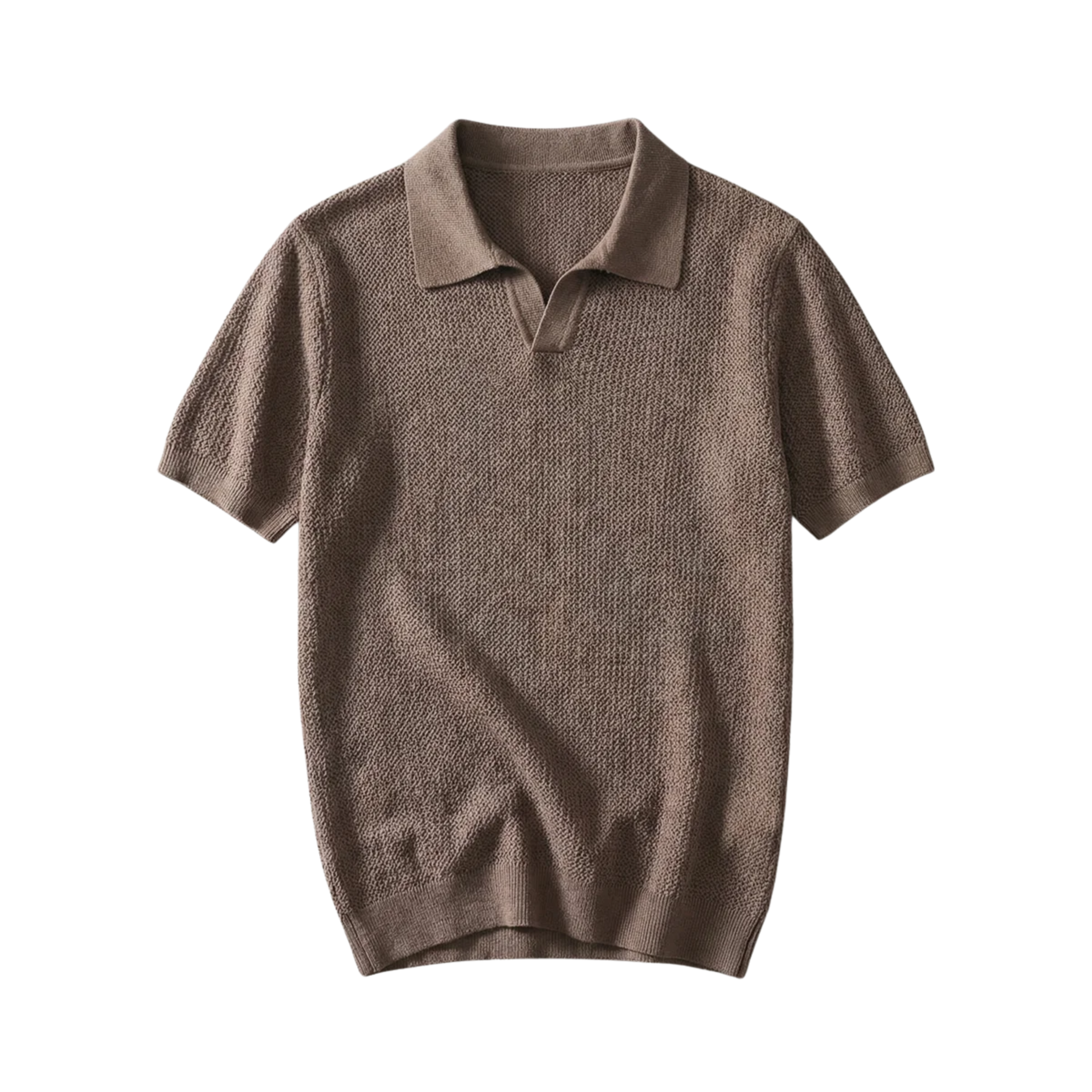 Polo en maille pour homme — coton et cachemire — coupe ajustée