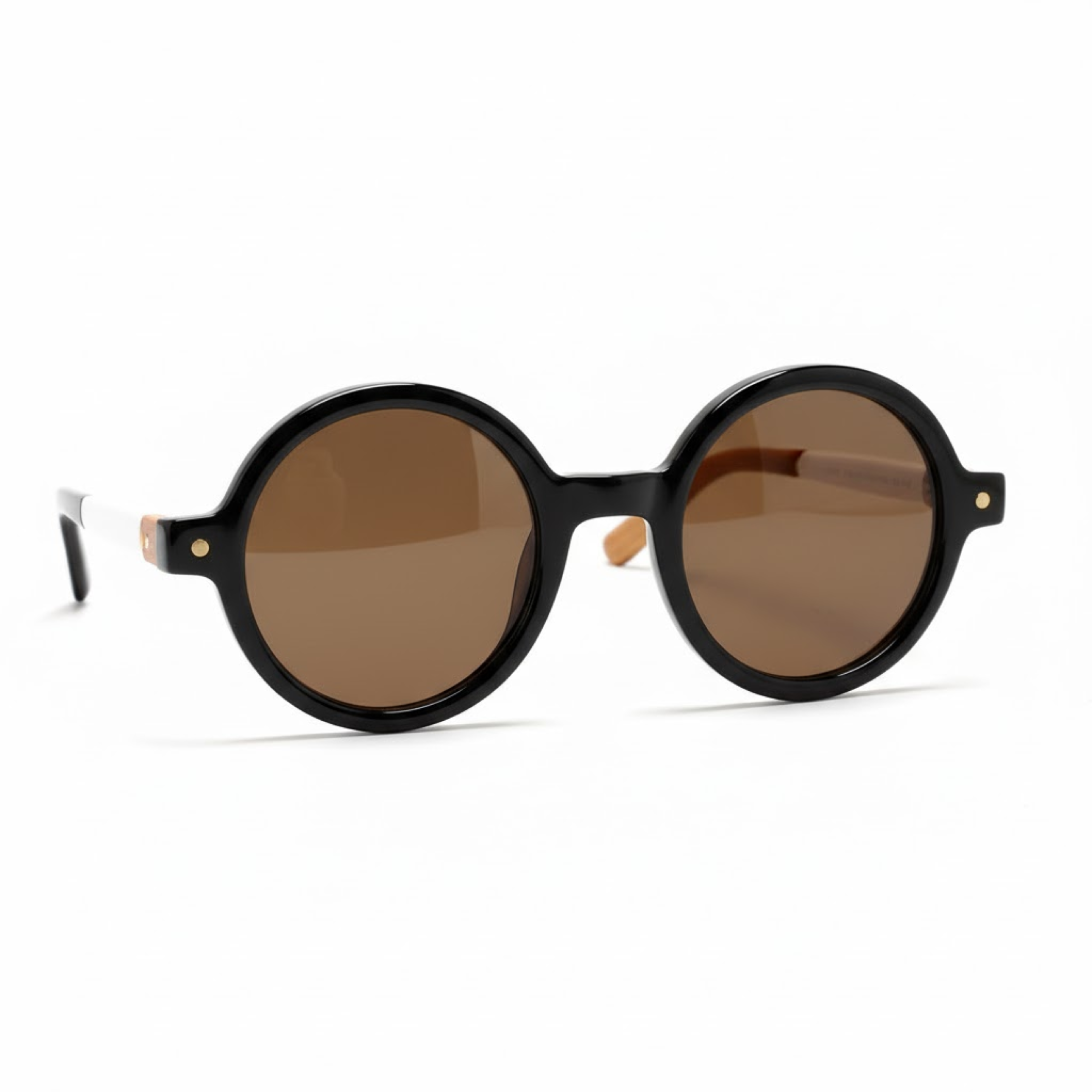 Retro round sunglasses with TAC polarized lenses and UV400 protection