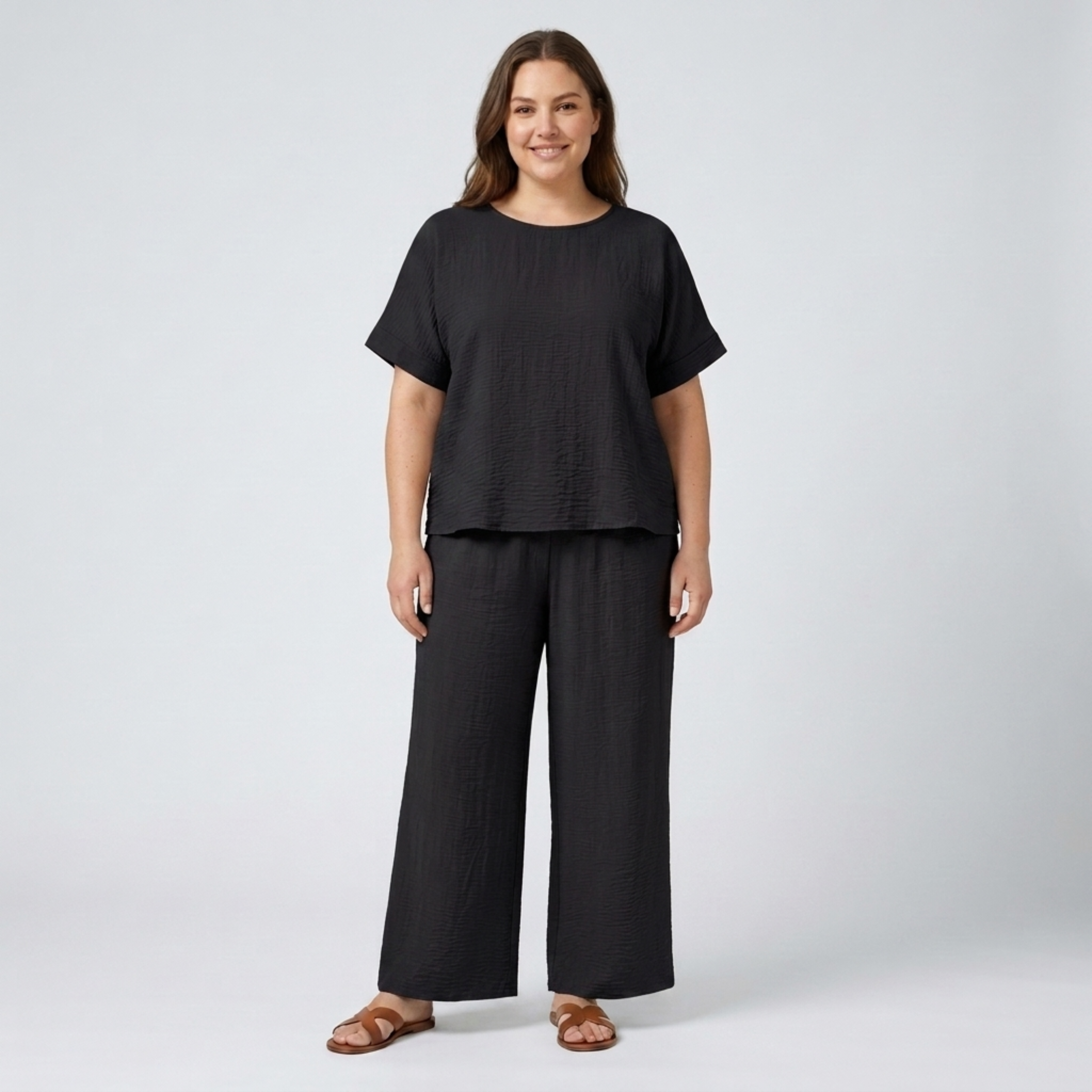 Ensemble pantalon grande taille décontracté pour femme