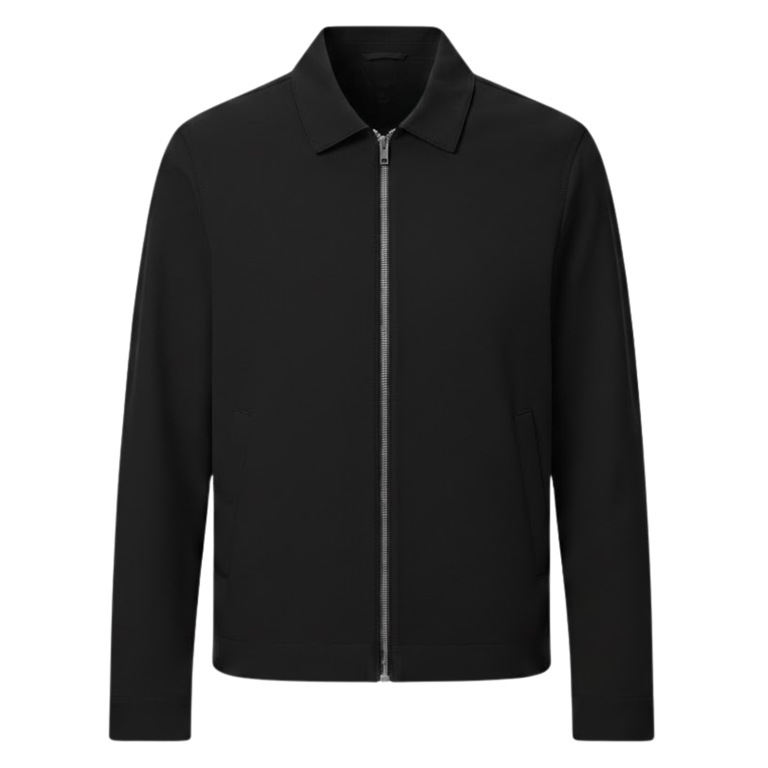 Veste de travail légère pour homme avec fermeture éclair et col chemise classique