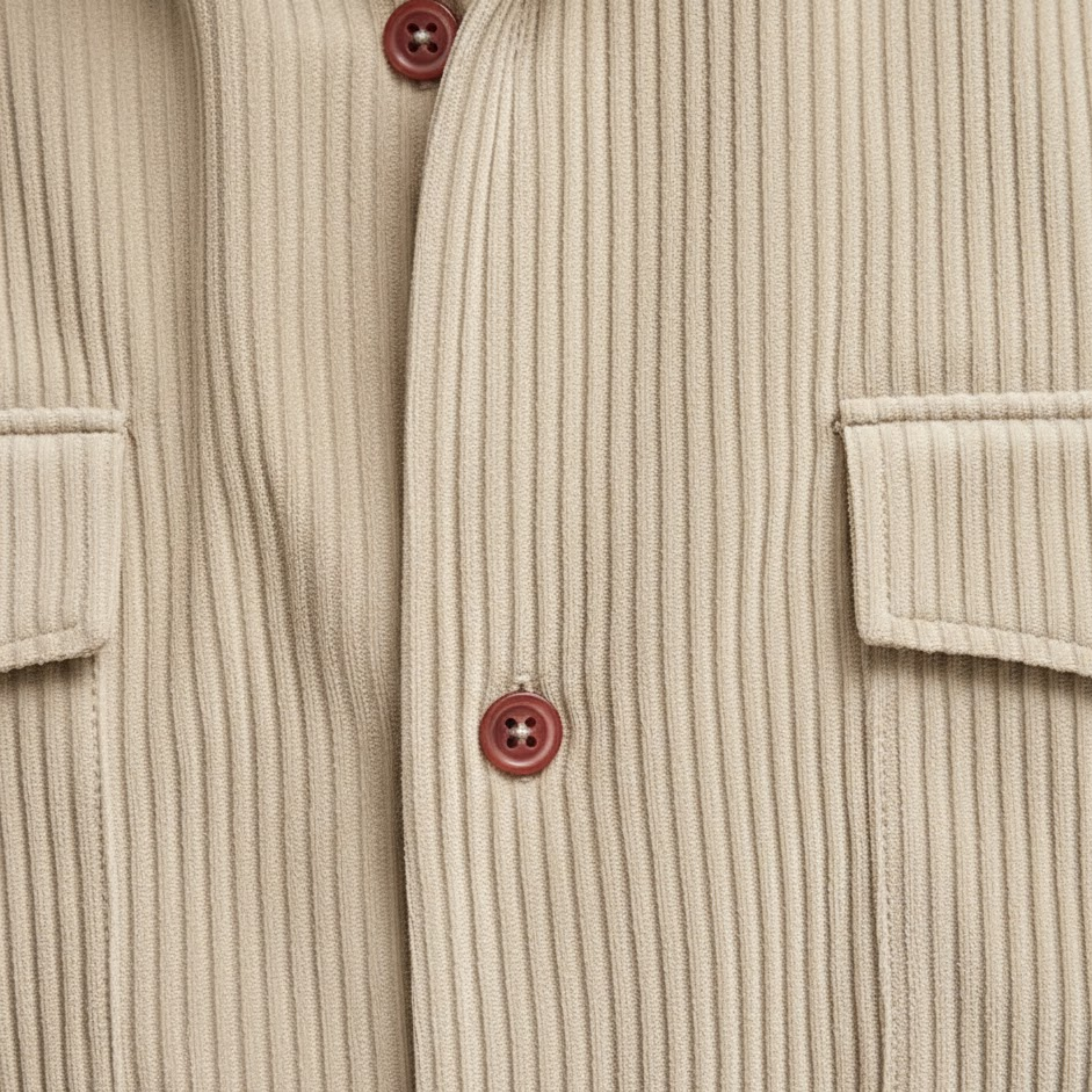 Chemise cargo pour homme en velours côtelé à manches courtes avec poches poitrine