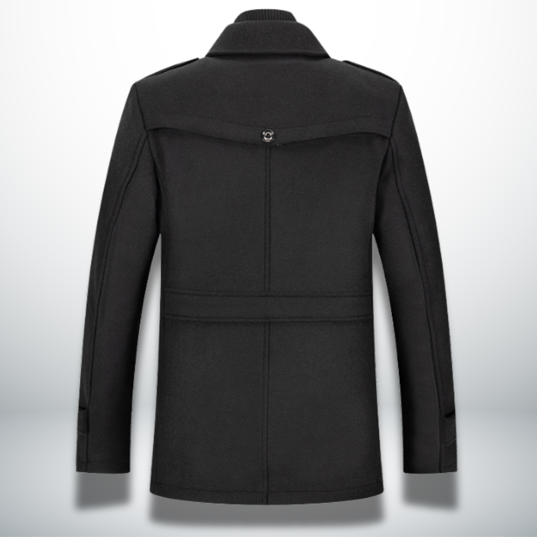 Herrenmantel mit Knopfleiste – Klassische Silhouette und Smart-Casual-Stil