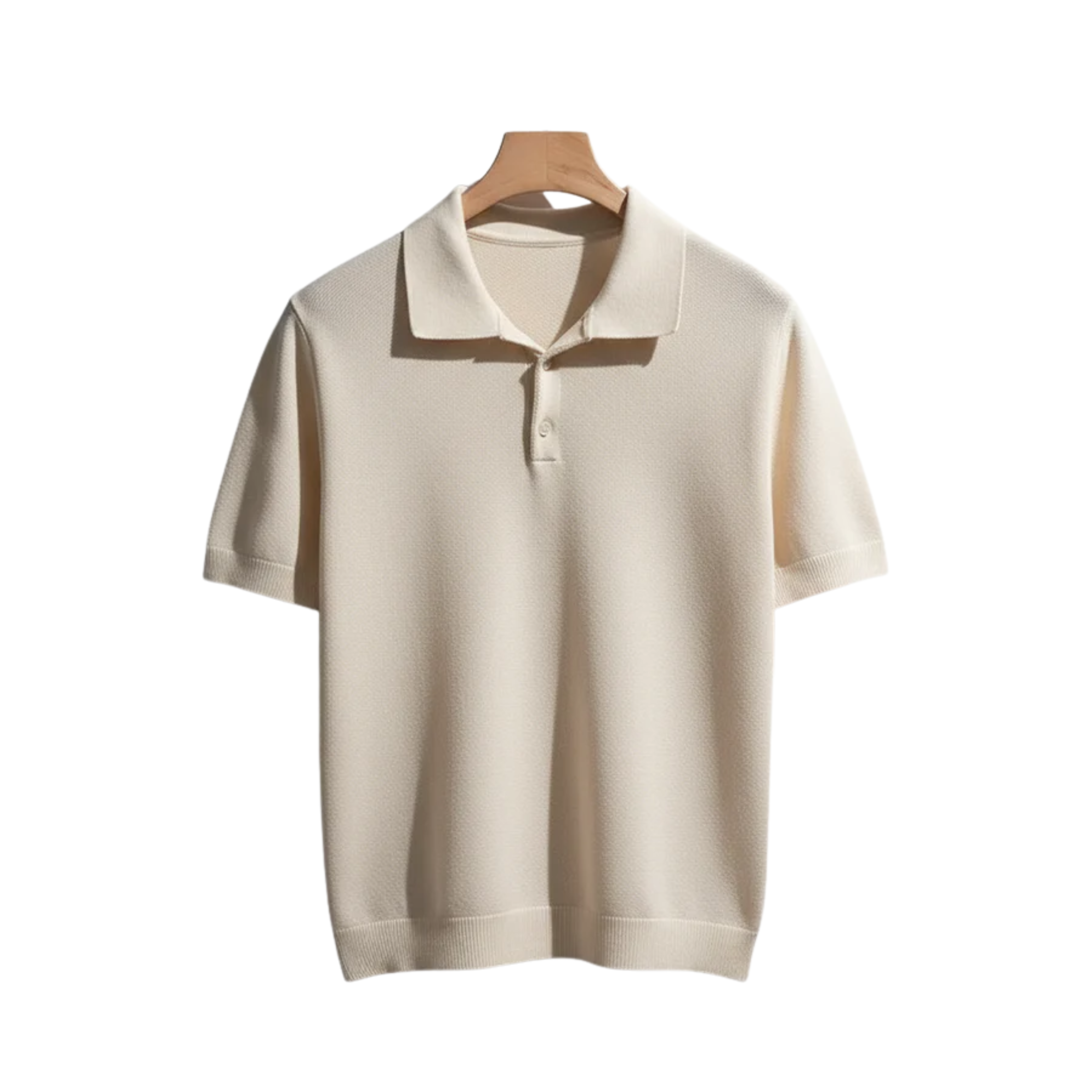 Polo homme en maille de coton coupe ajustée — détente