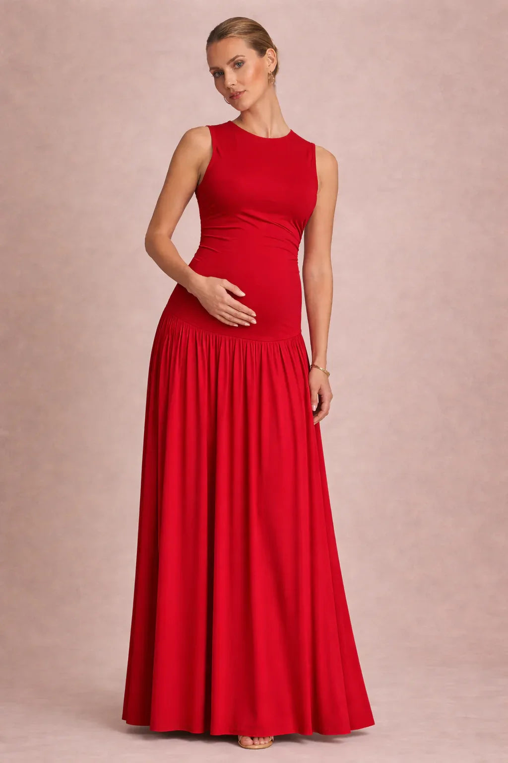 Robe maternité longue sans manches grossesse