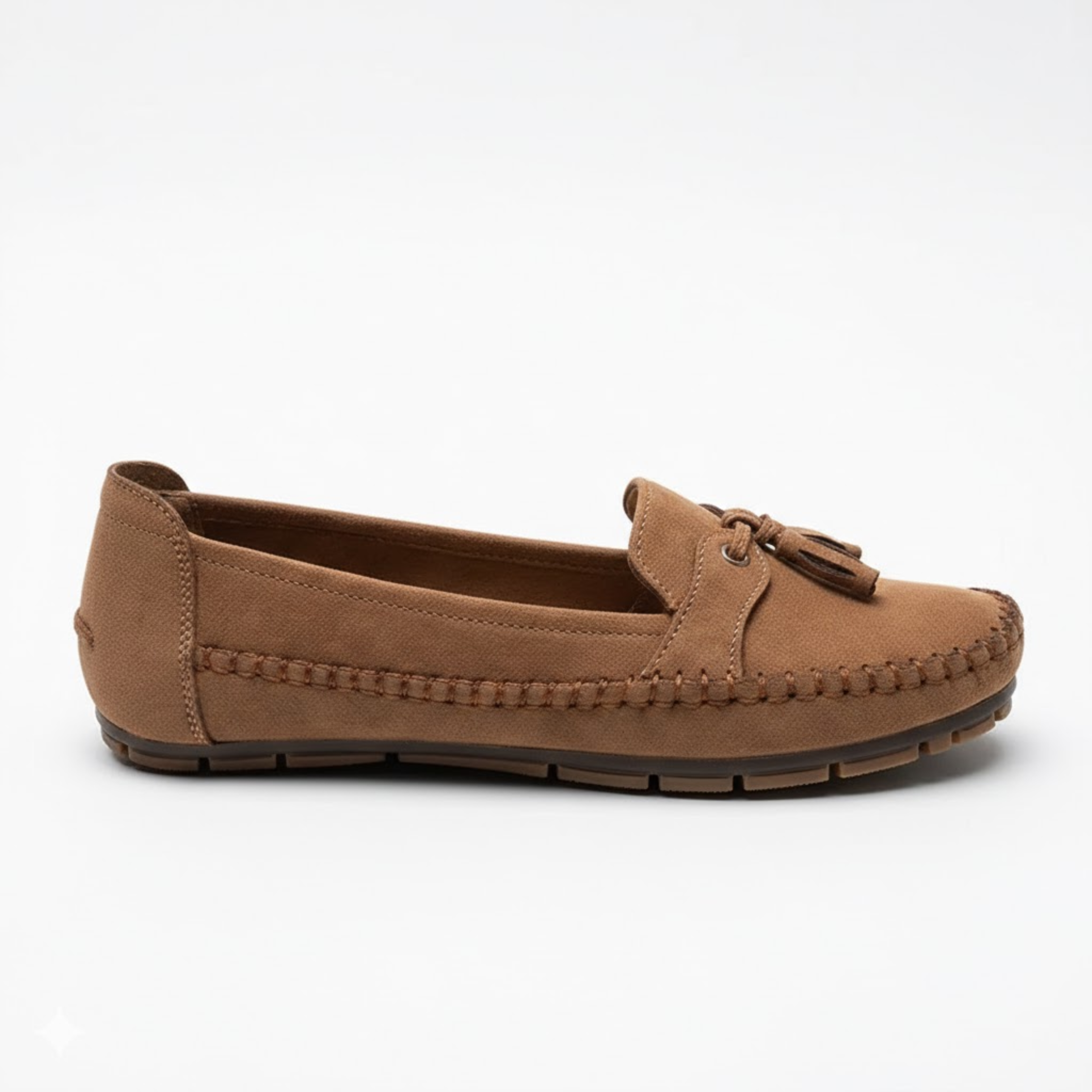 Mocassins en Cuir PU pour Femmes avec Glands Décoratifs et Semelle Souple