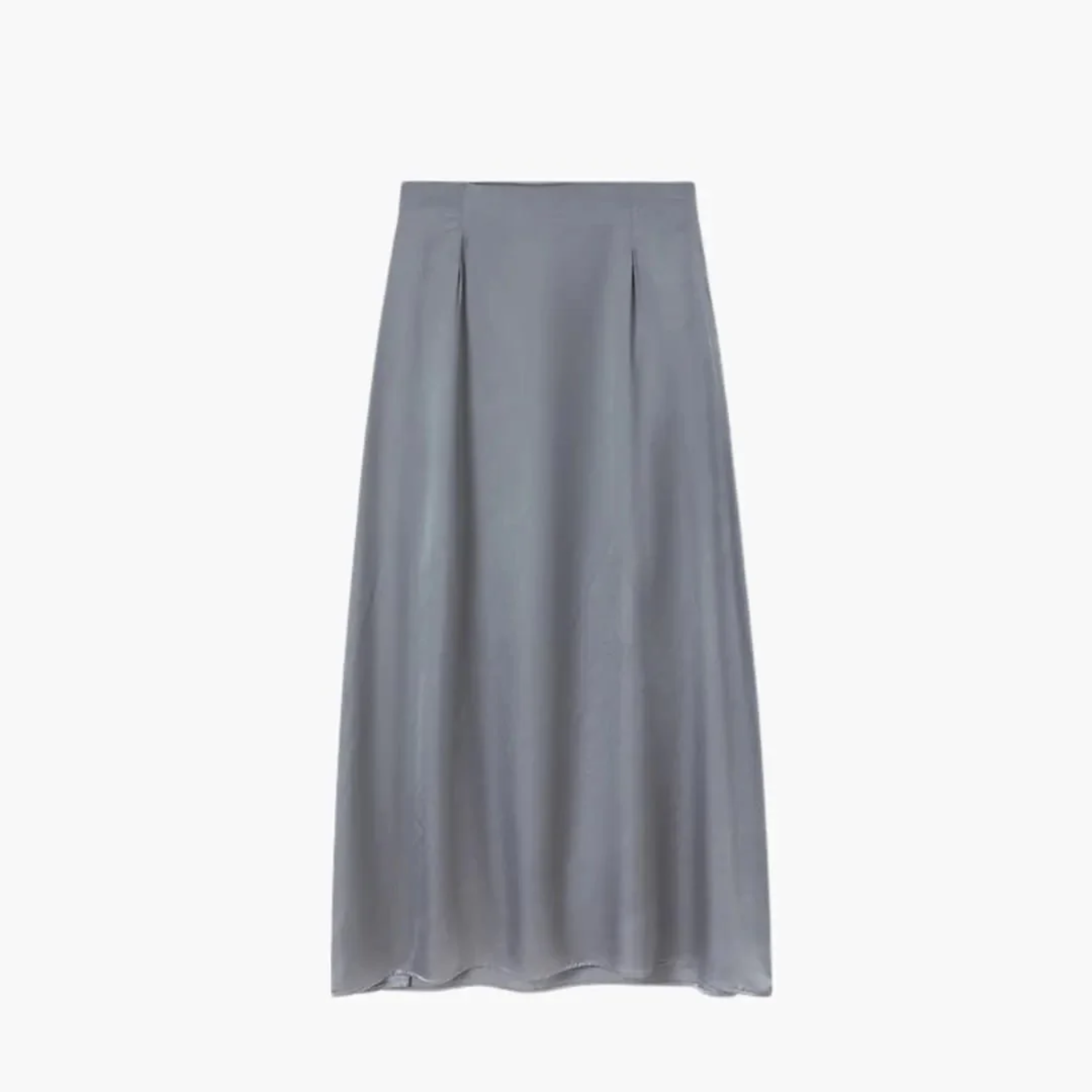 Jupe maxi longue satinée — taille haute coupe droite — tenue de soirée
