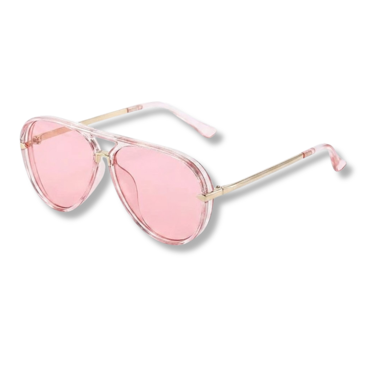 Διάφανα γυαλιά aviator με διπλή γέφυρα και φακούς με διαβάθμιση και προστασία UV