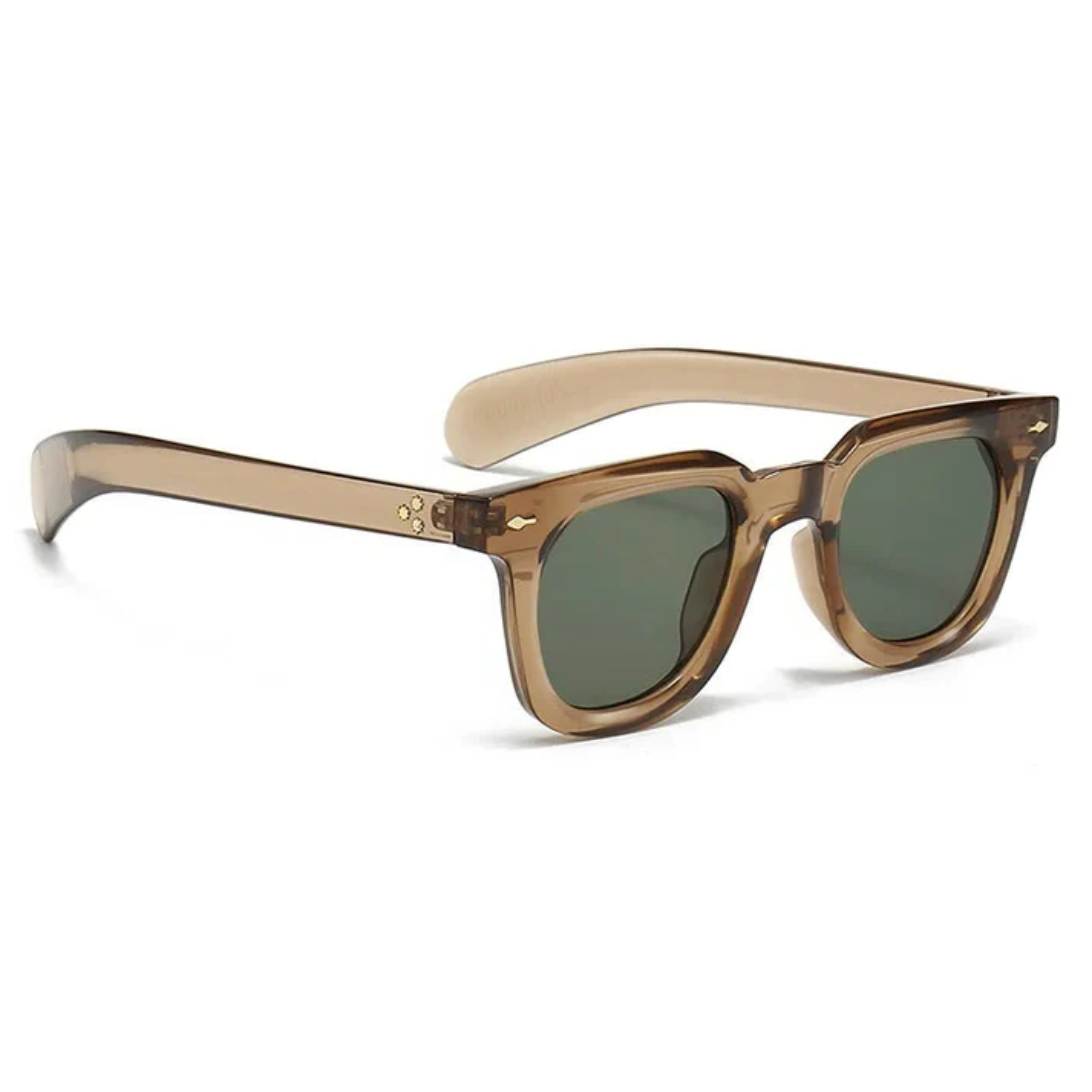 Occhiali da sole vintage quadrati con montatura spessa protezione UV400 unisex