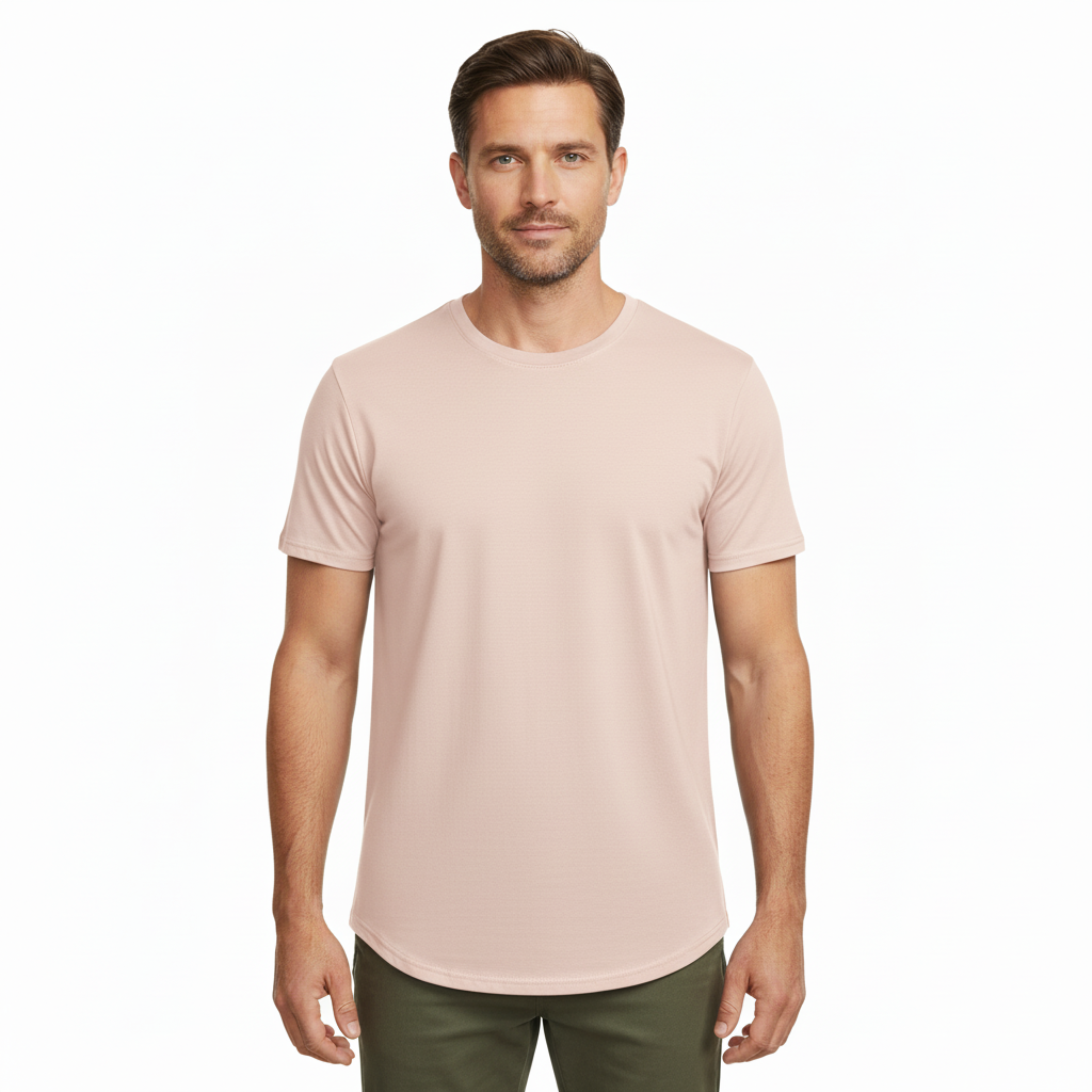 T-shirt en coton et élasthanne pour homme coupe slim fit