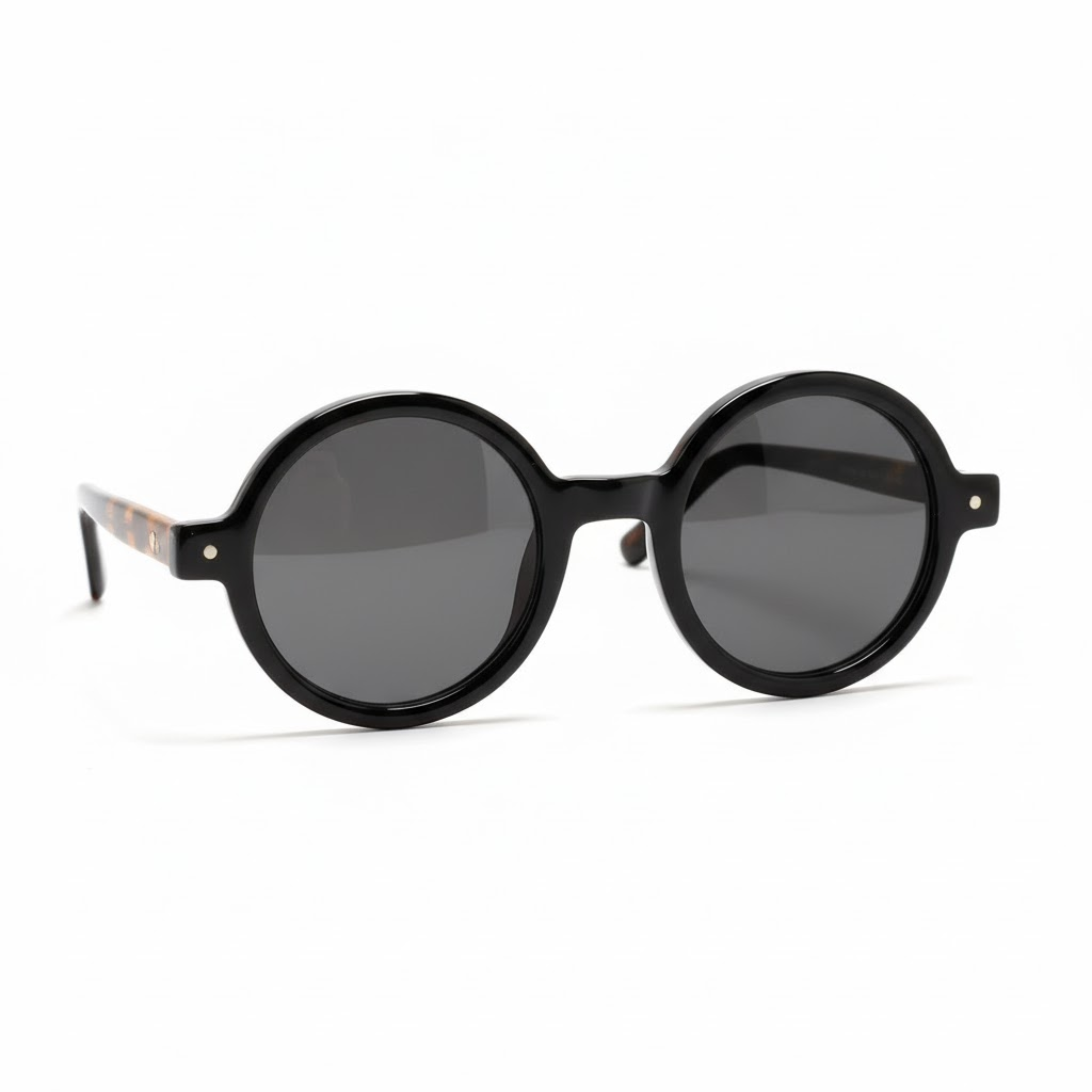 Retro round sunglasses with TAC polarized lenses and UV400 protection