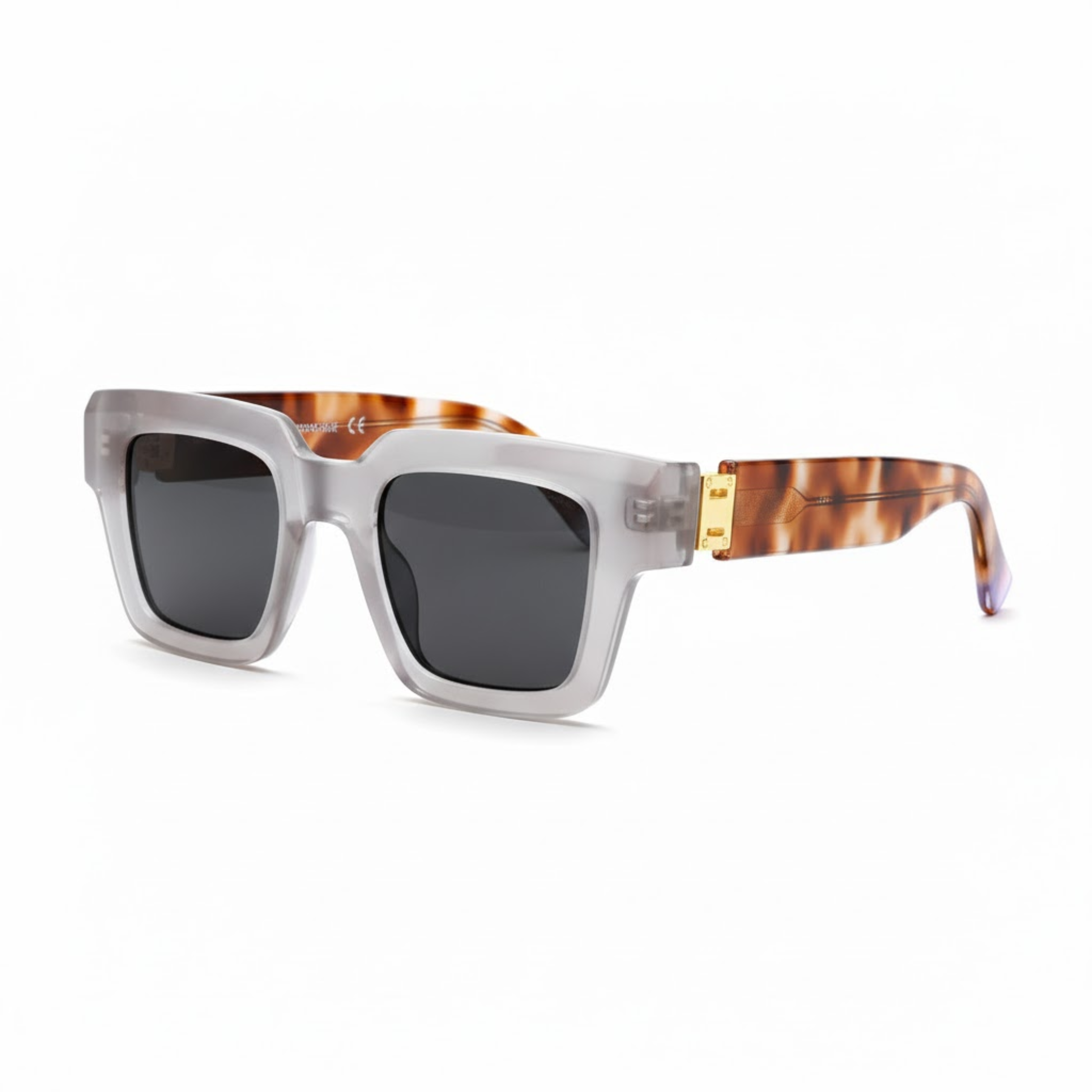 Retro square sunglasses with photochromic lenses and UV400 protection