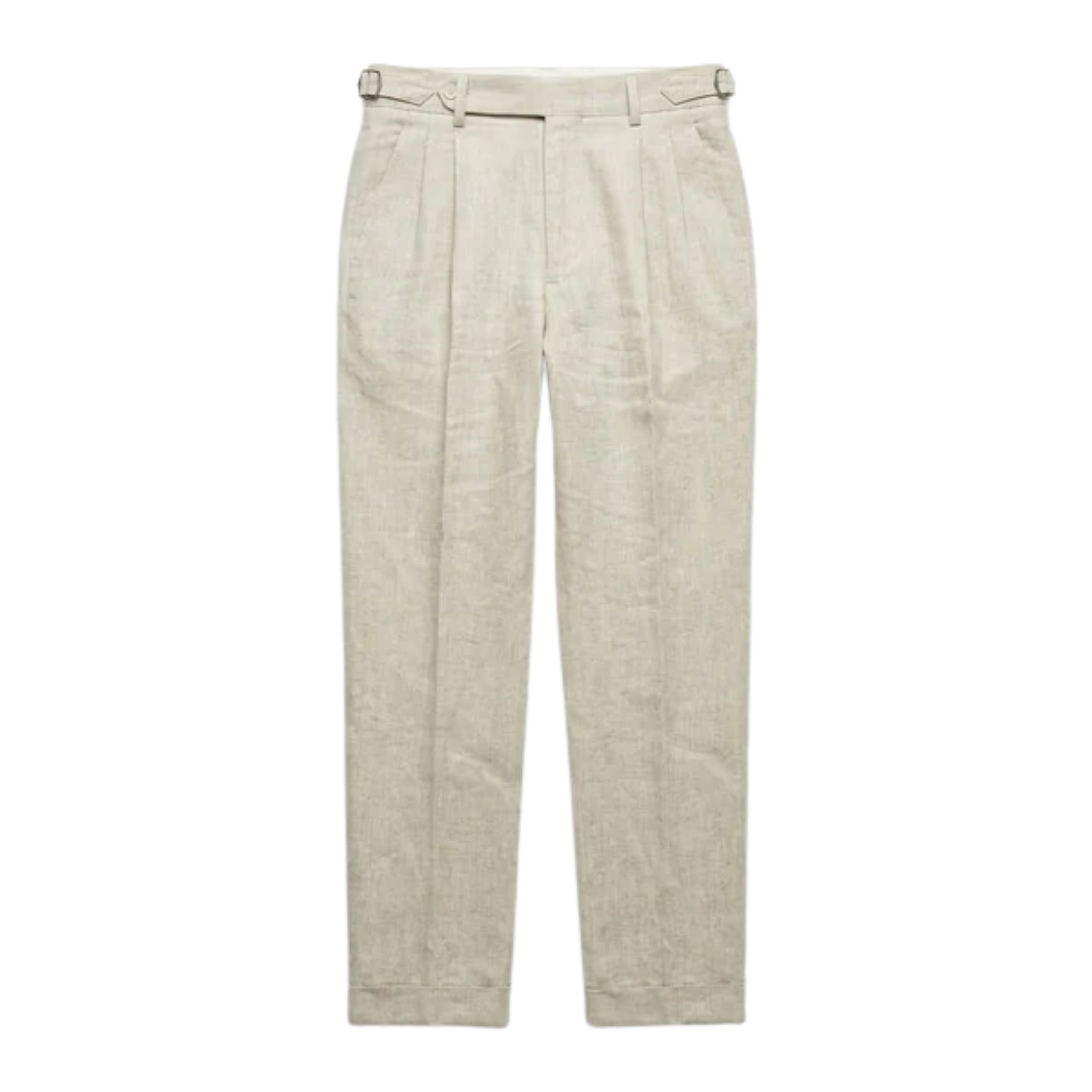 Pantalon habillé homme — 100 % lin — double pli — cérémonies formelles