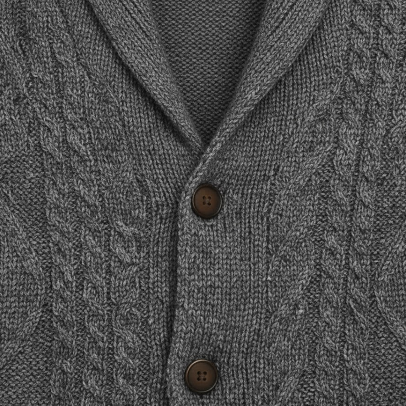 Gilet homme maille torsadée col montant fermeture boutonnée