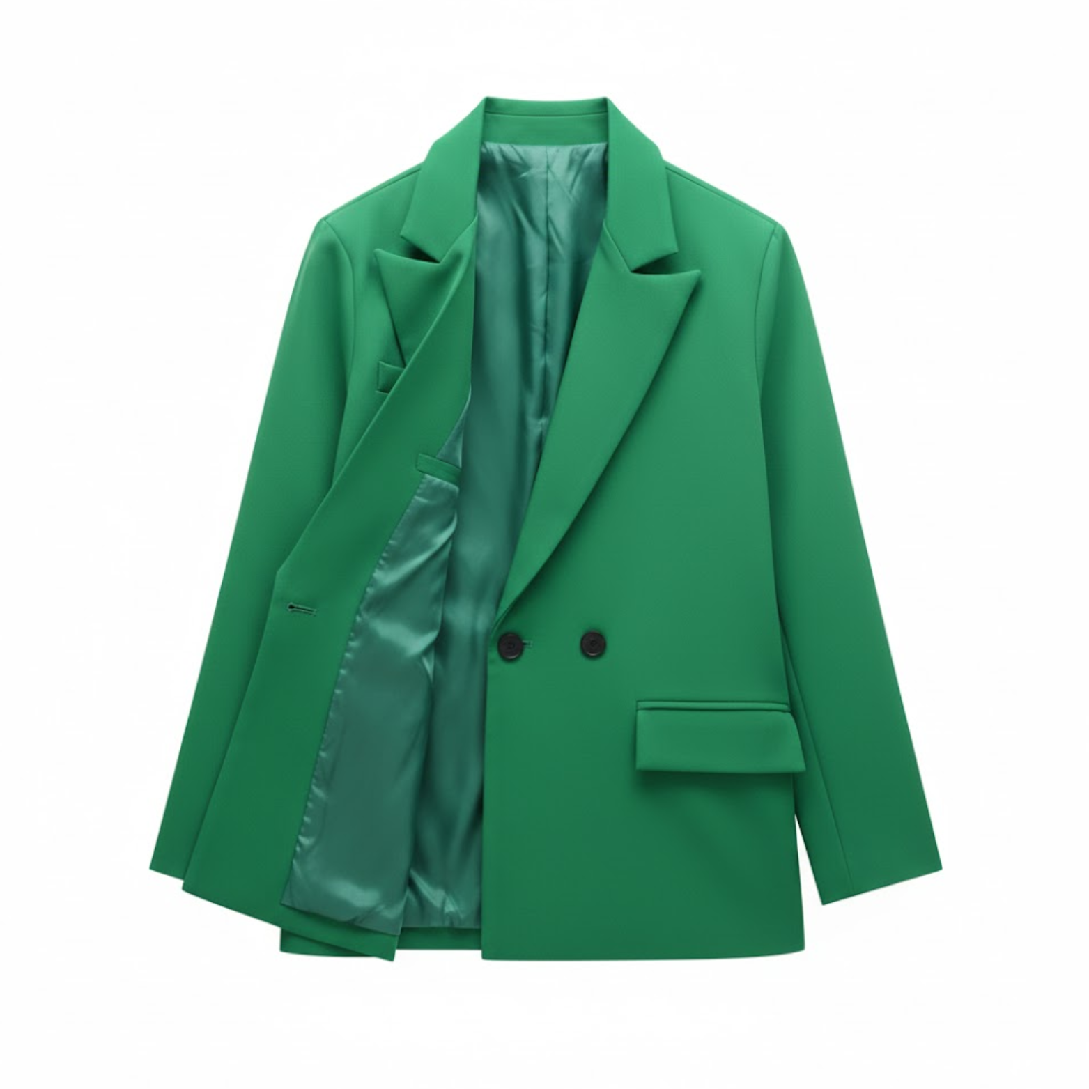 Blazer Femme Vintage à Boutonnage Croisé pour le Bureau