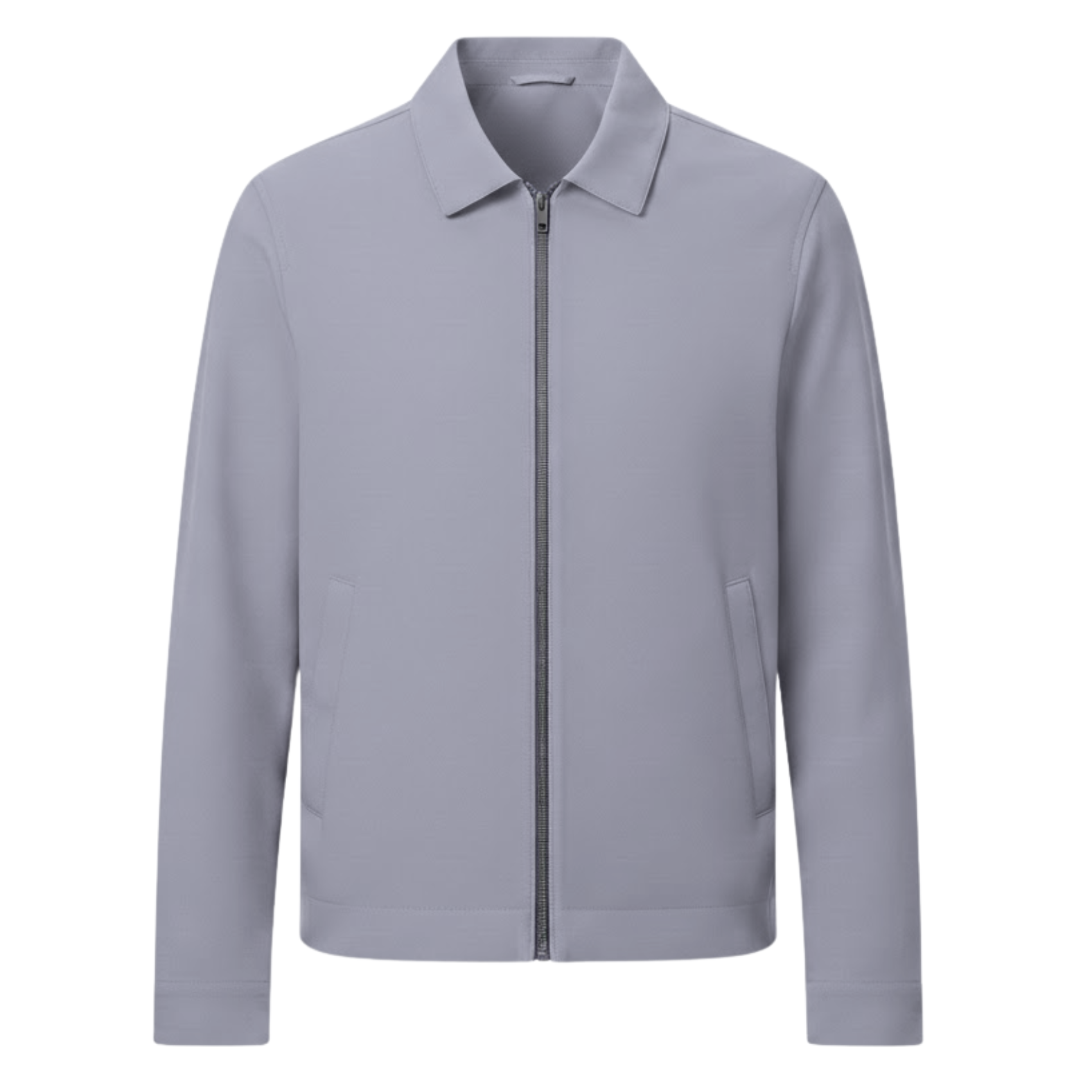 Veste de travail légère pour homme avec fermeture éclair et col chemise classique