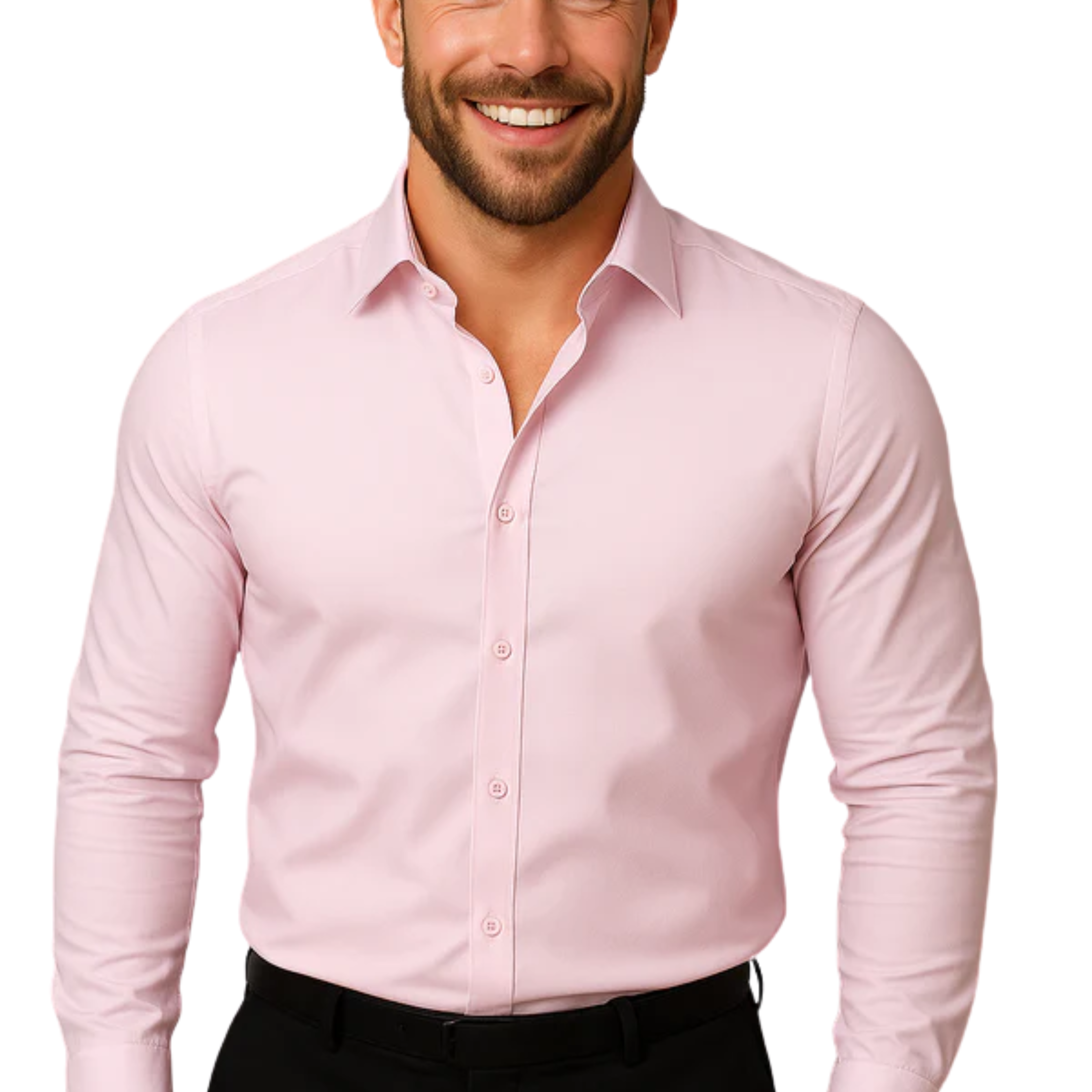 Chemise boutonnée homme — manches longues et col pointu — cérémonie