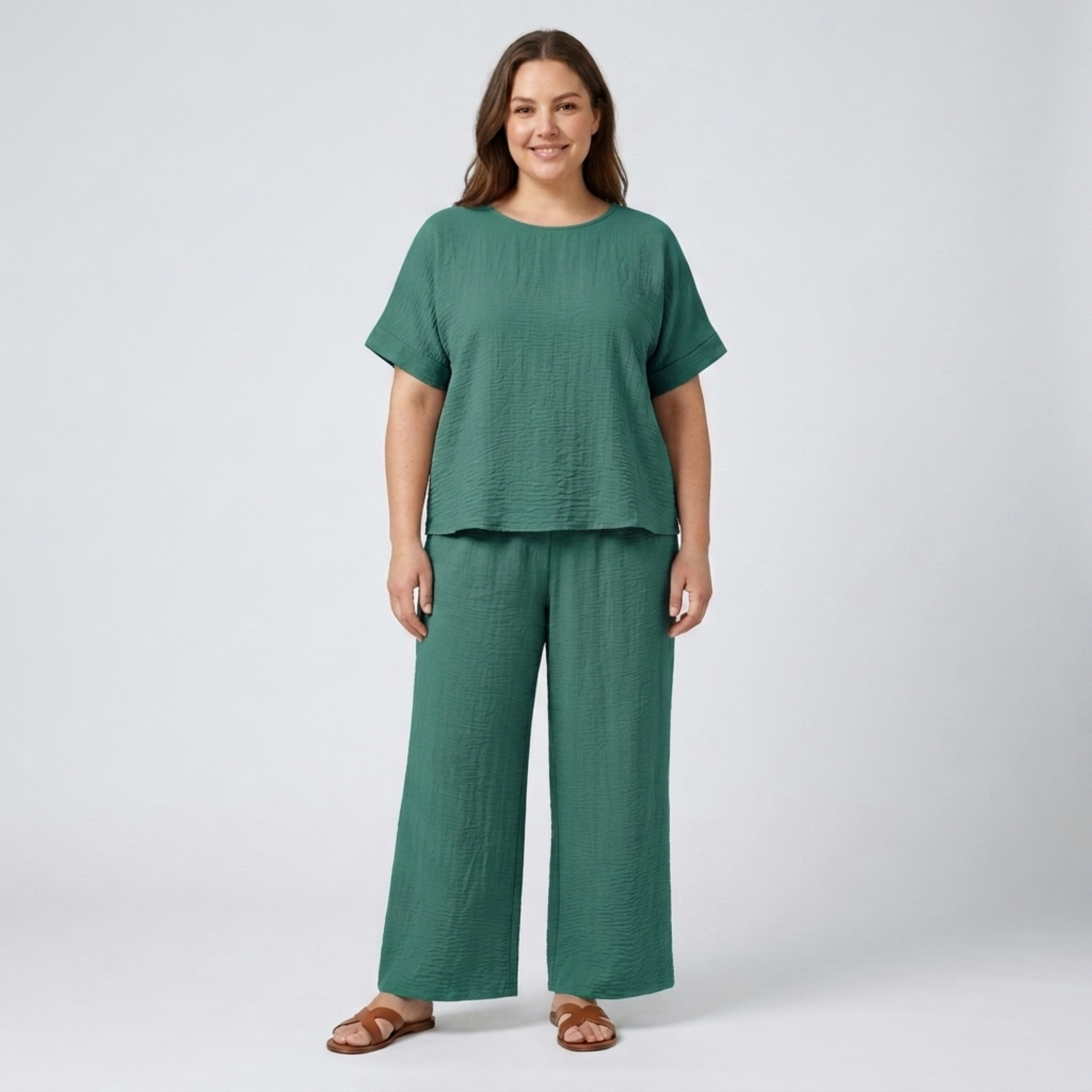 Ensemble pantalon grande taille décontracté pour femme