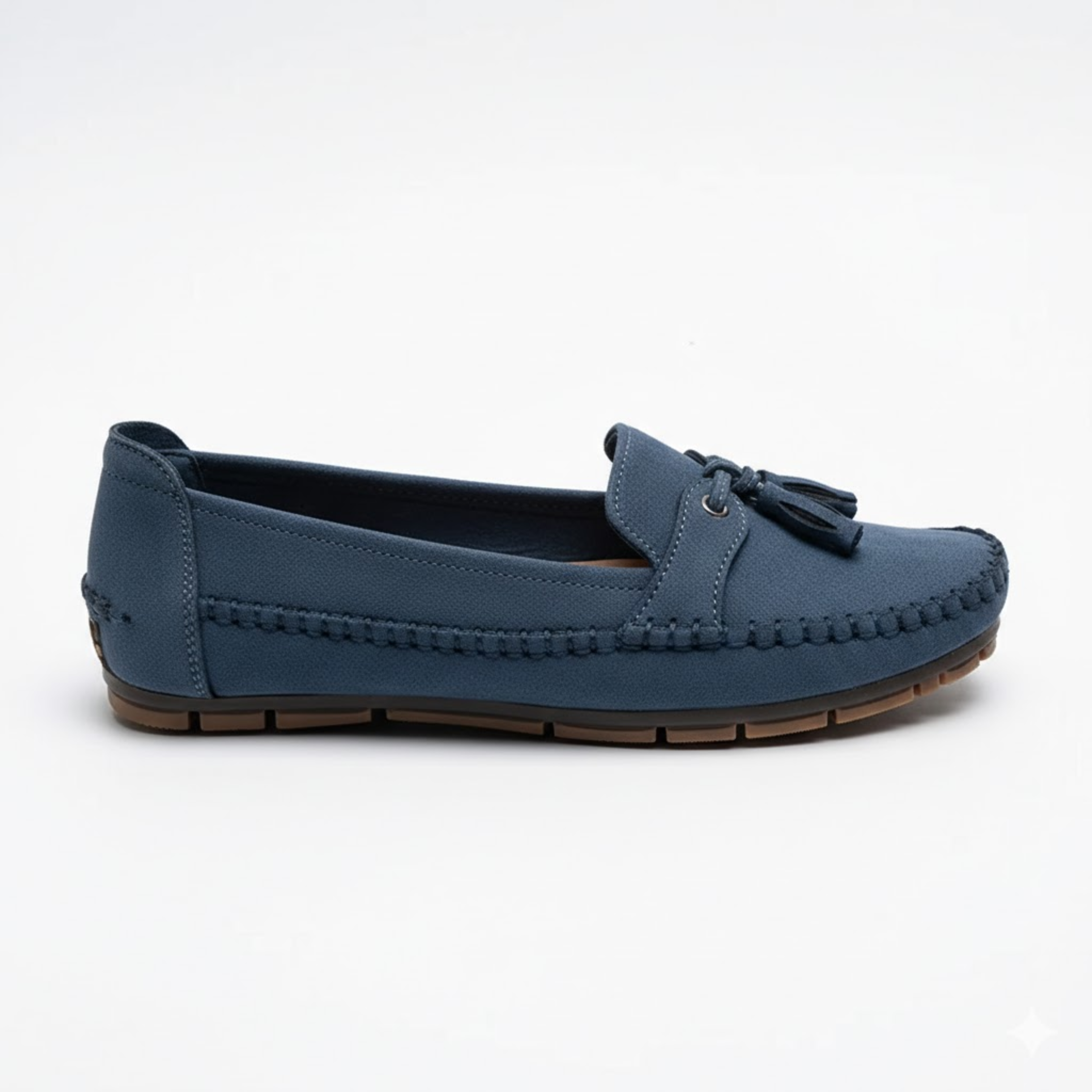 Mocassins en Cuir PU pour Femmes avec Glands Décoratifs et Semelle Souple