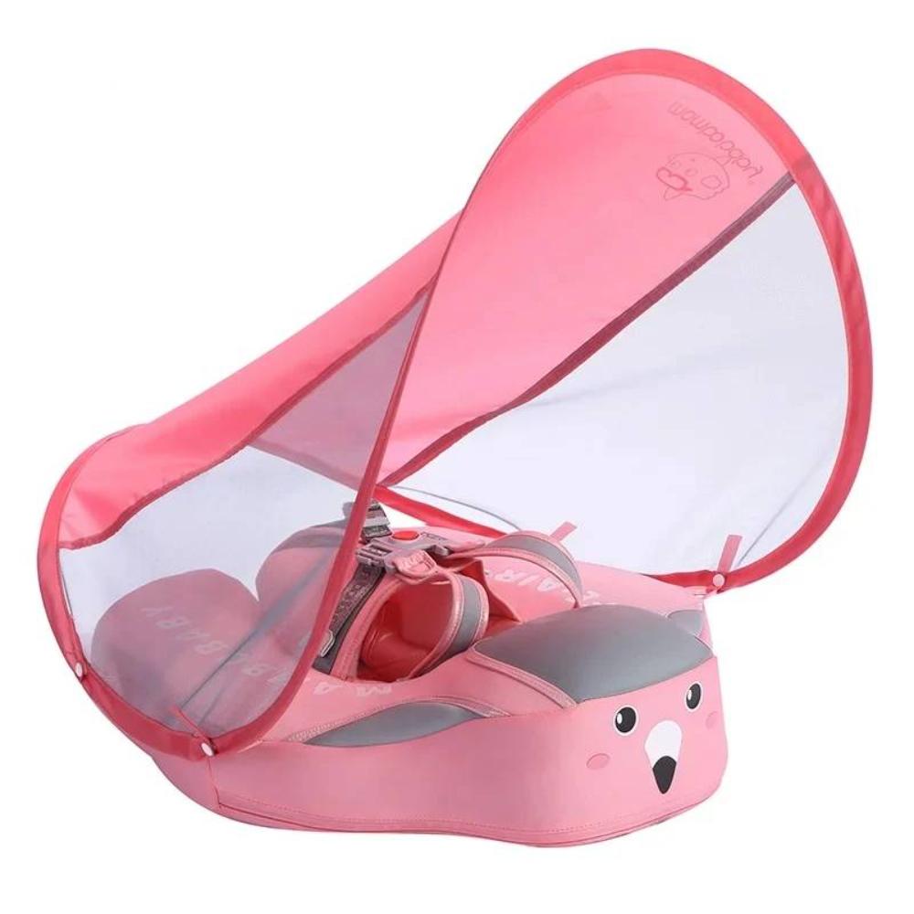 Flotteur de Natation Bébé avec Auvent Amovible et Harnais de Sécurité