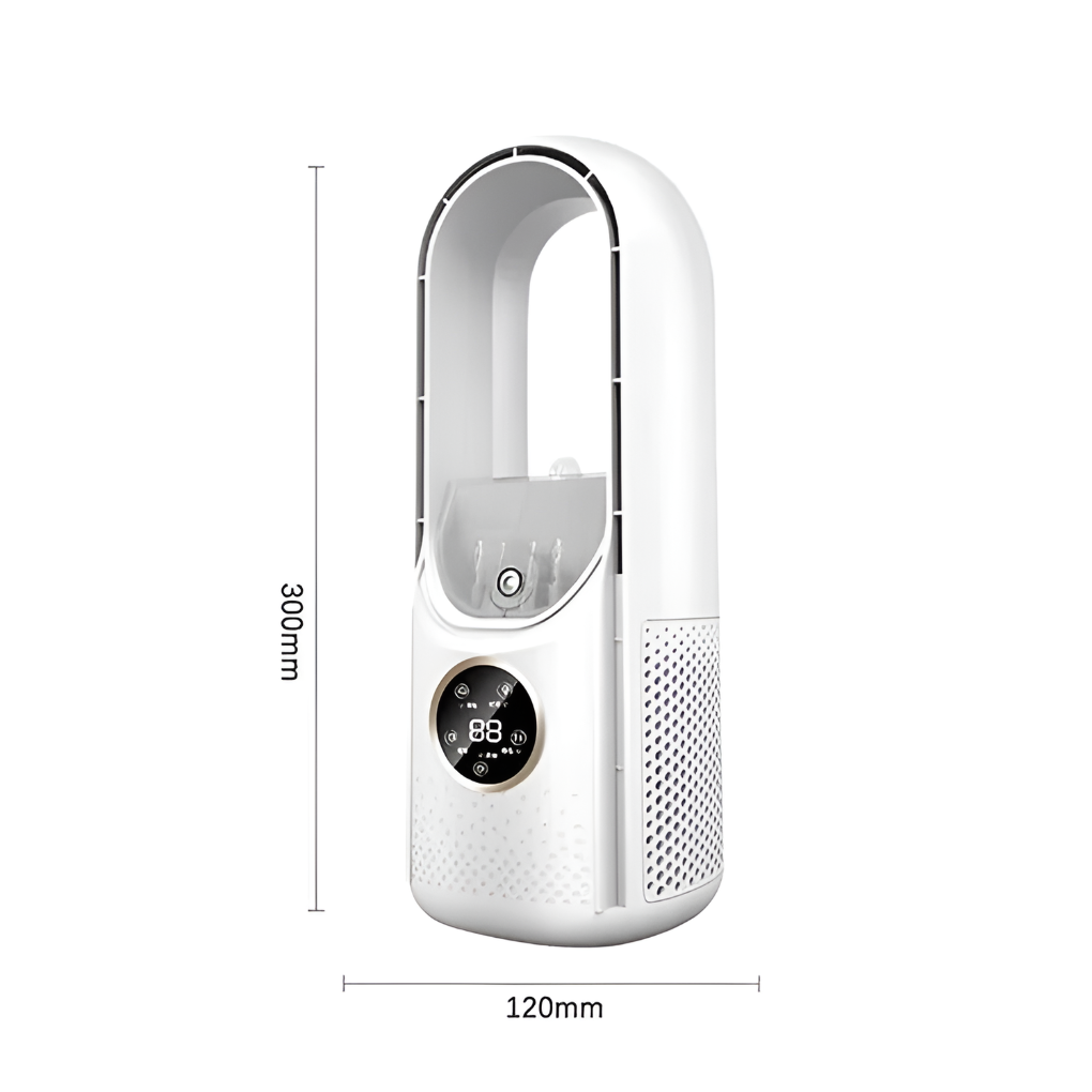 Ventilateur Sans Lames de Bureau Silencieux avec 3 Modes de Vent