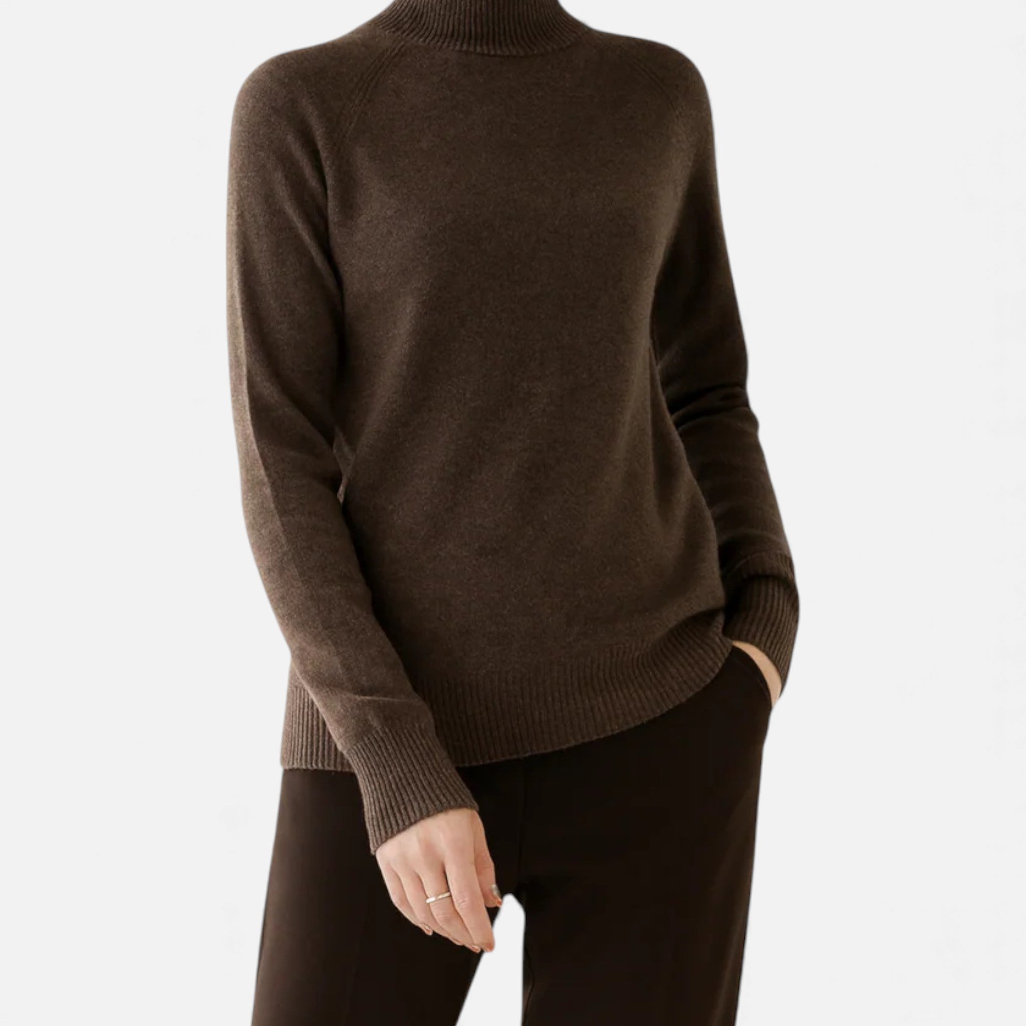 Ancienne Monde | Pull Col Roulé Laine Élégant Femme