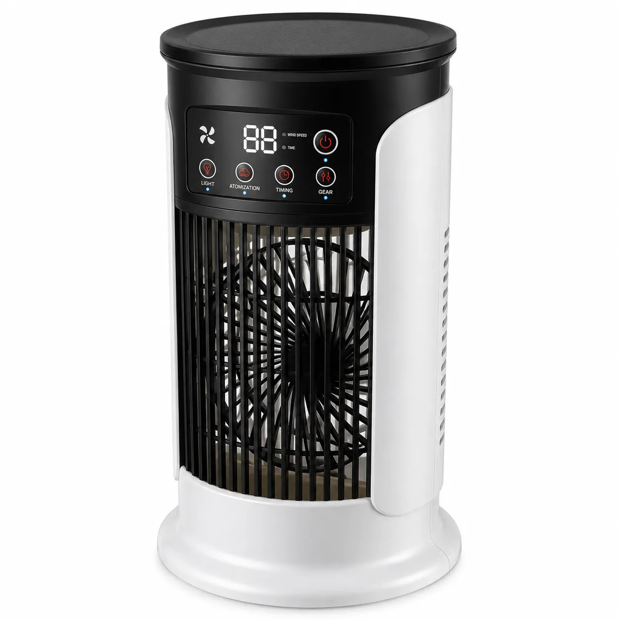 3-in-1 Portable Air Conditioner with Misting, 7-Color LED, and 6 Speeds