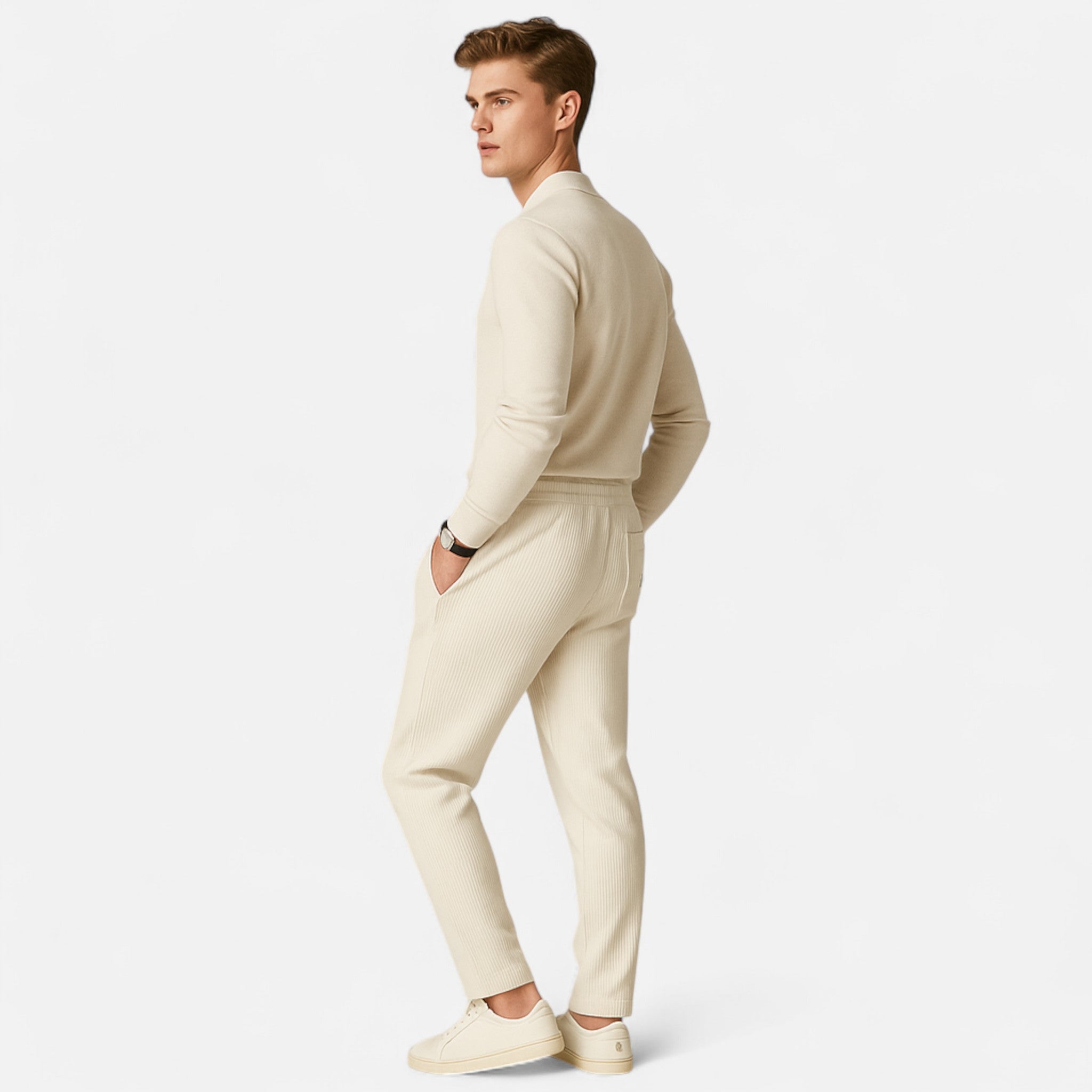 Ancienne Monde | Pantalon Homme Survêtement en Velours Côtelé