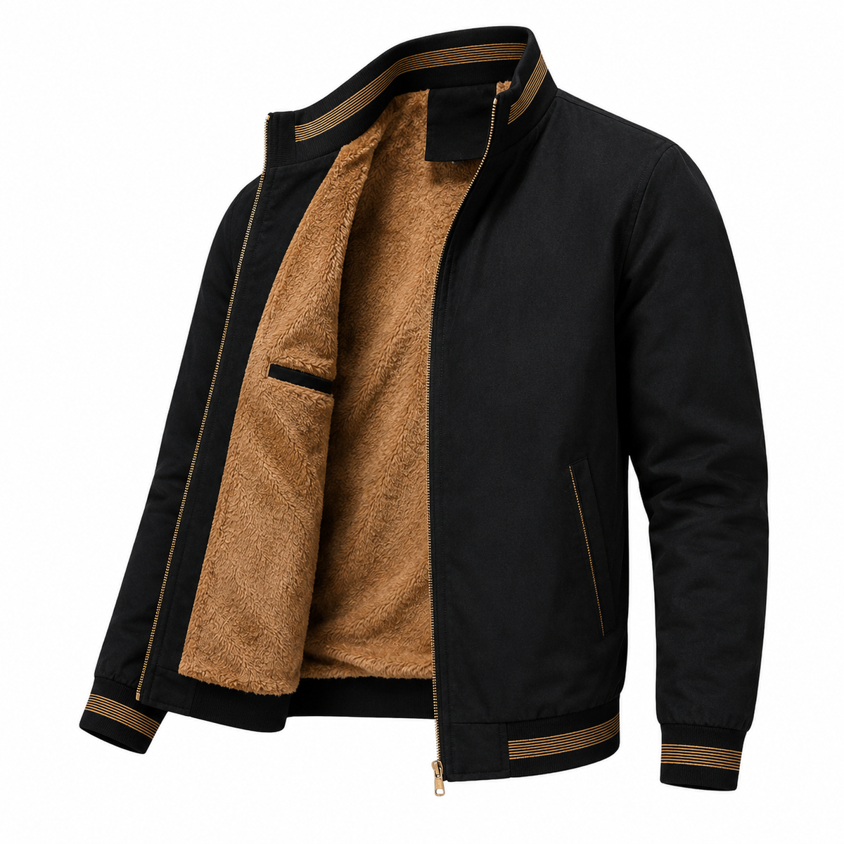 Herrejakke i bomuld, polyester og uld – slim fit, alsidig og elegant stil