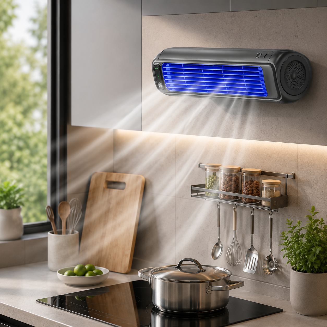 3-in-1 Wireless Rechargeable Portable Air Conditioner with 2000 mAh Battery