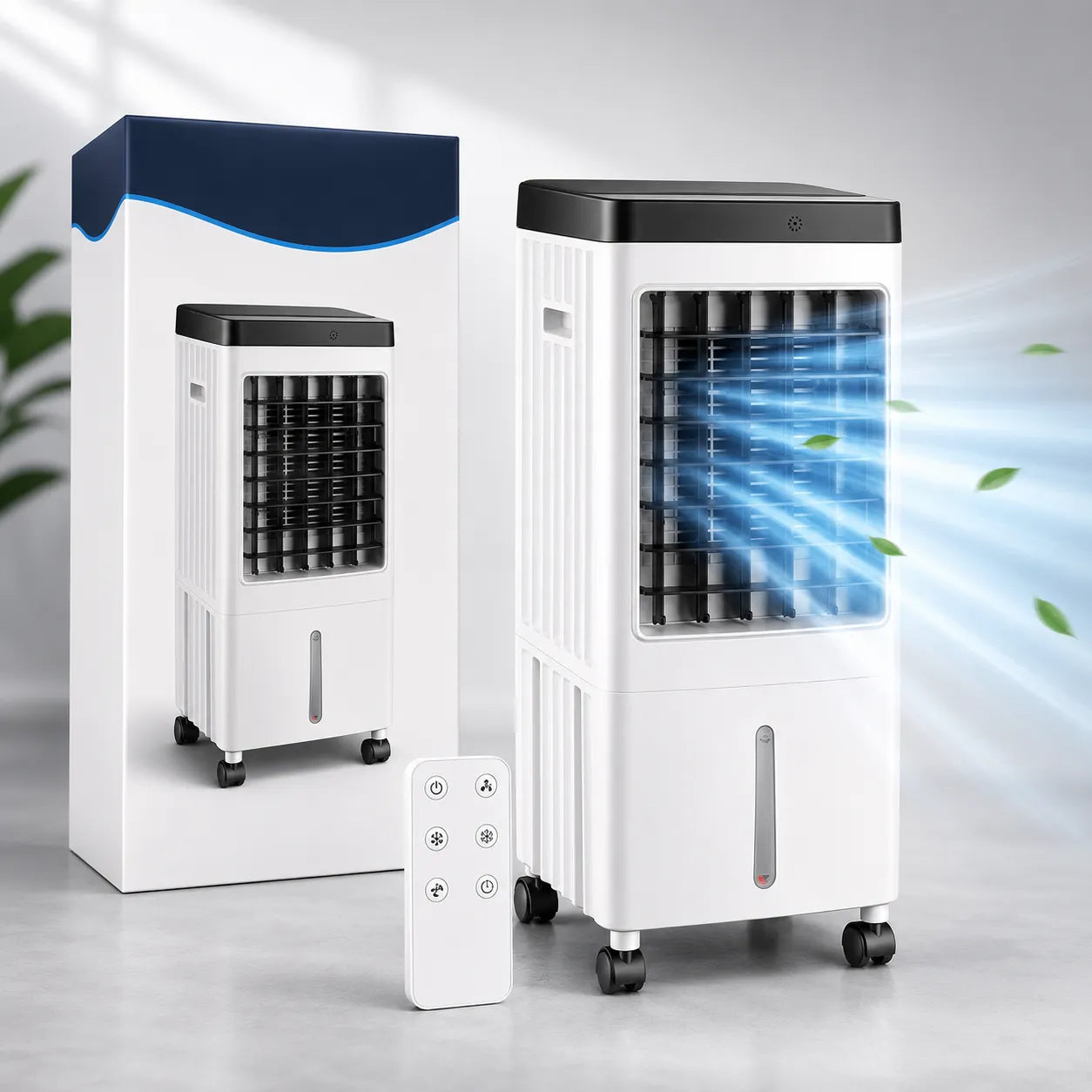 Rafraîchisseur d’Air Portable 10 L avec Télécommande et 3 Vitesses