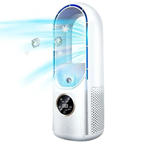 Climatiseur Sans Pales Portable Silencieux avec Refroidissement Réglable et Design Moderne