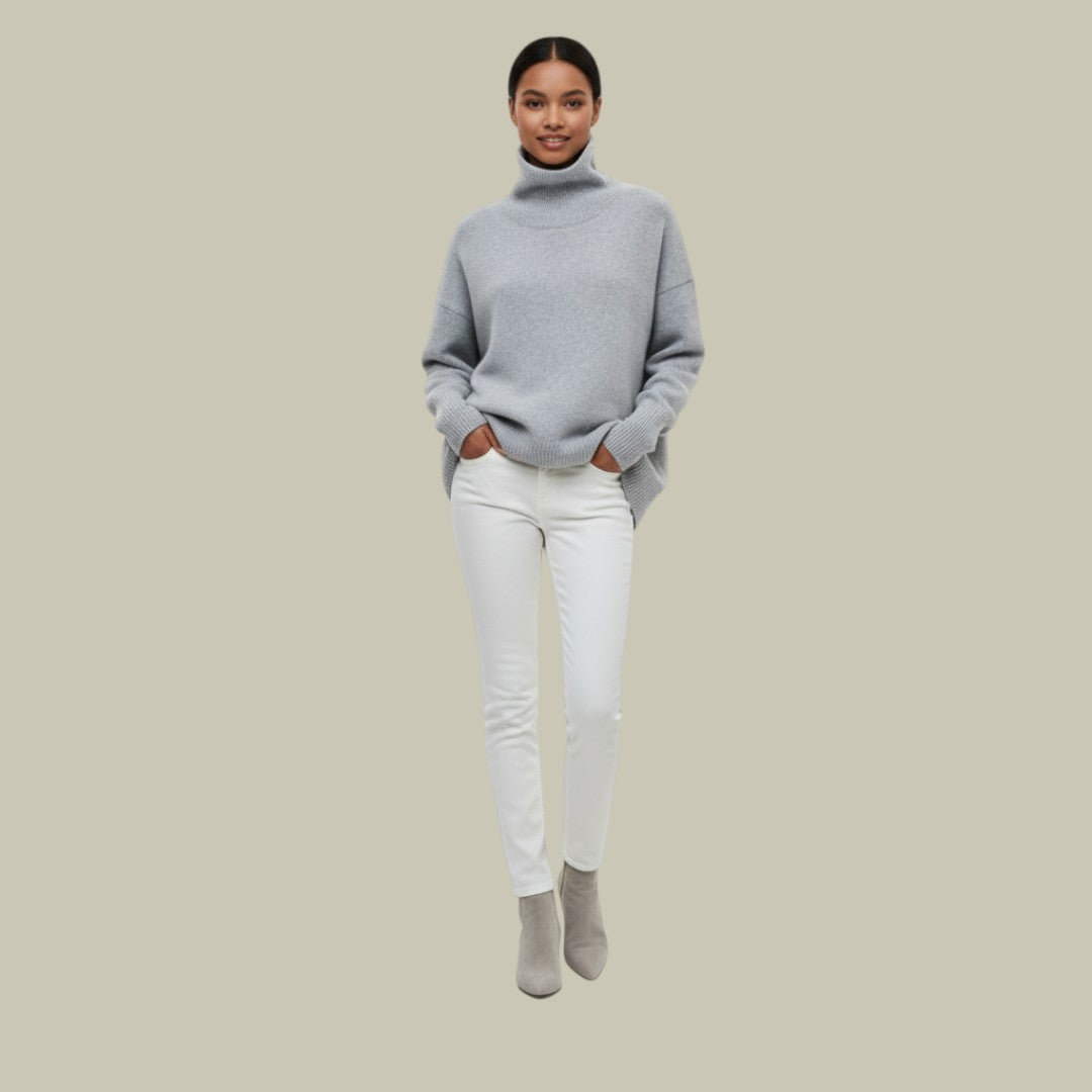 Women's Turtleneck Sweater – Loose Fit with a Casual, Elegant Style
