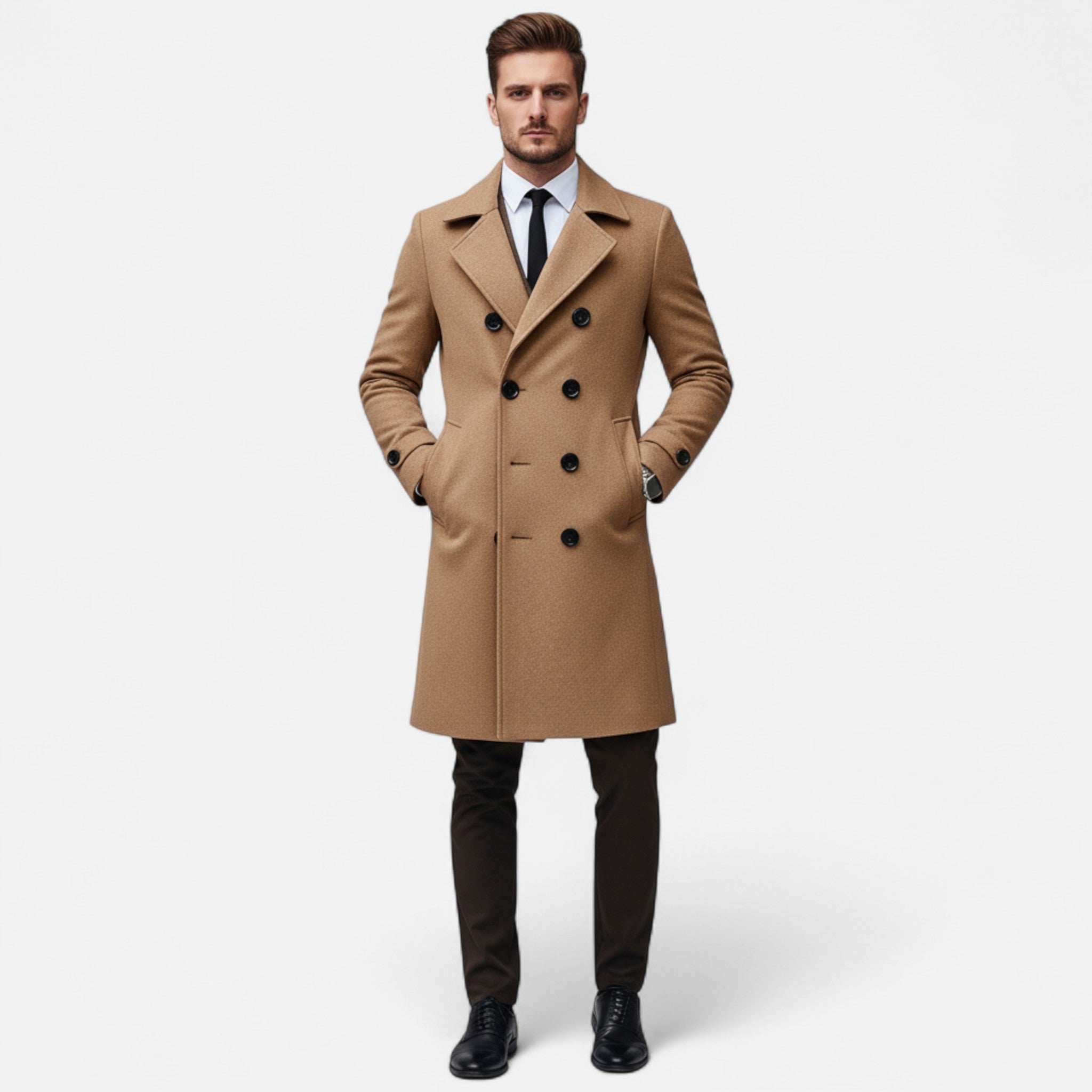 Ancienne Monde | Pardessus Homme Long Double Boutonnage
