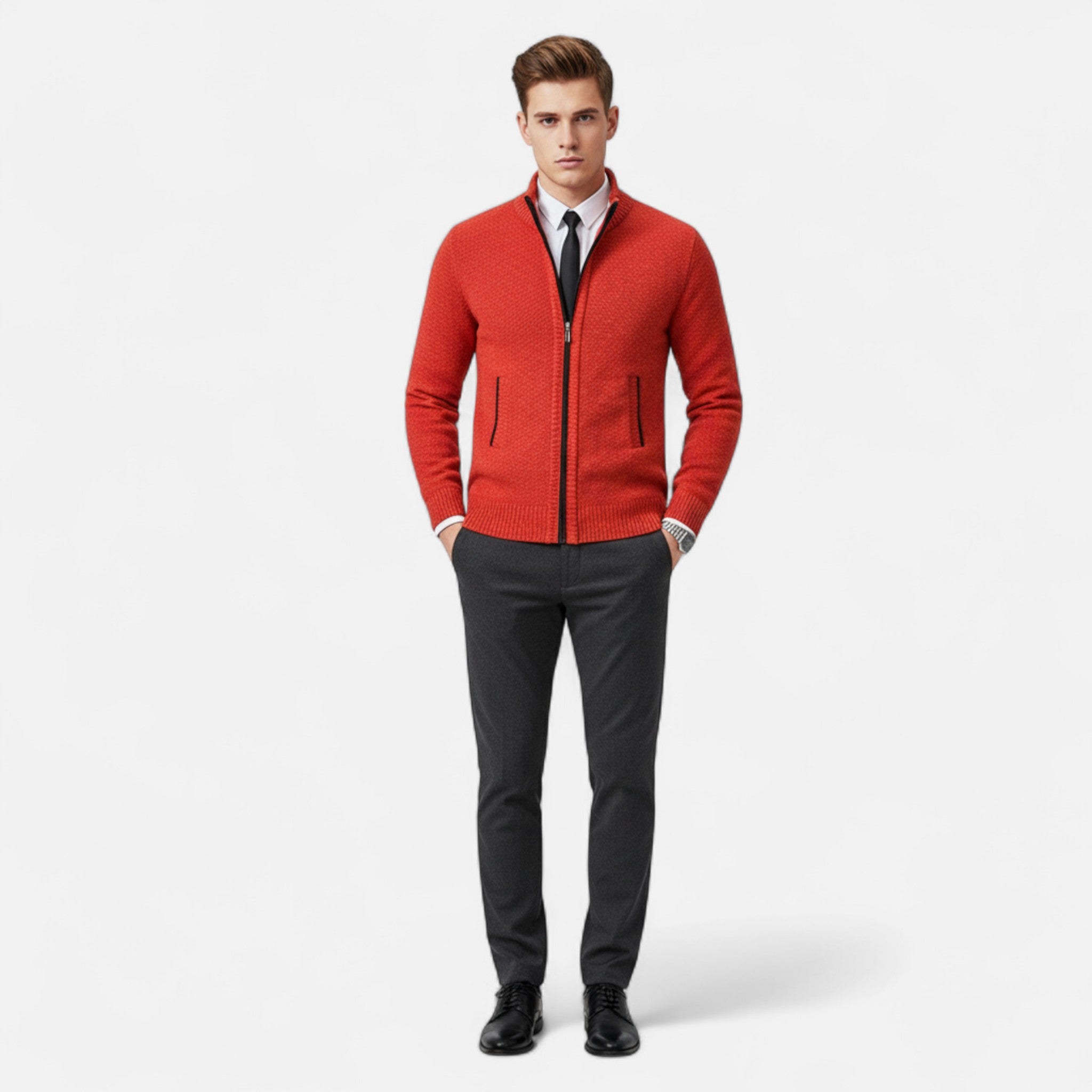 Ancienne Monde | Veste Homme Polaire Zippée Col Montant