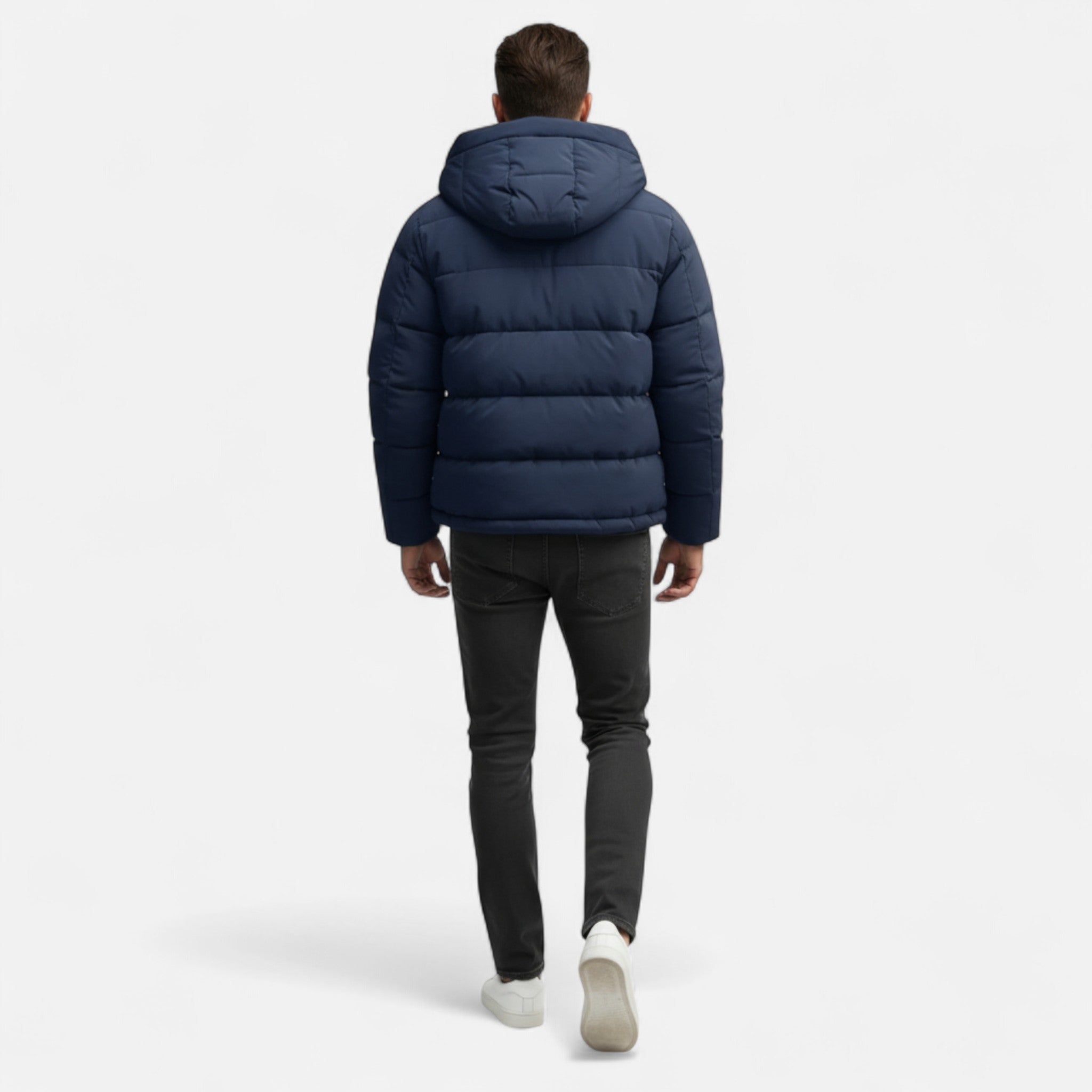 Herren-Nylon-Steppjacke – Rautensteppung und zeitlos strukturierter Schnitt