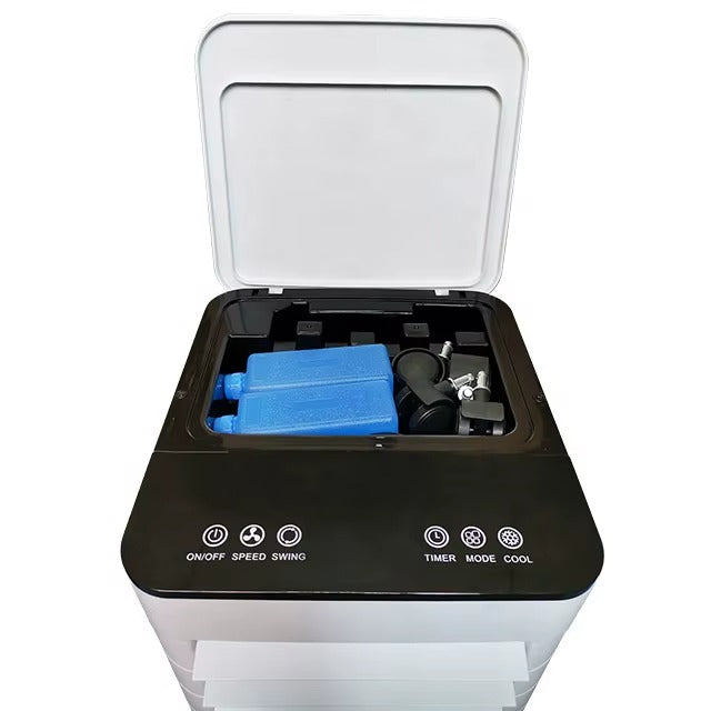Rafraîchisseur d’Air 3-en-1 Mobile avec Grand Réservoir, Télécommande et Roulettes Intégrées