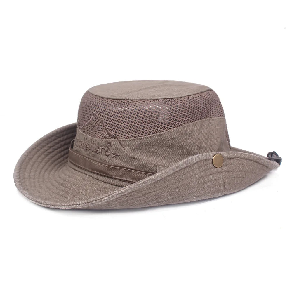 Cappello a secchiello traspirante da brousse per pesca e escursionismo all'aperto