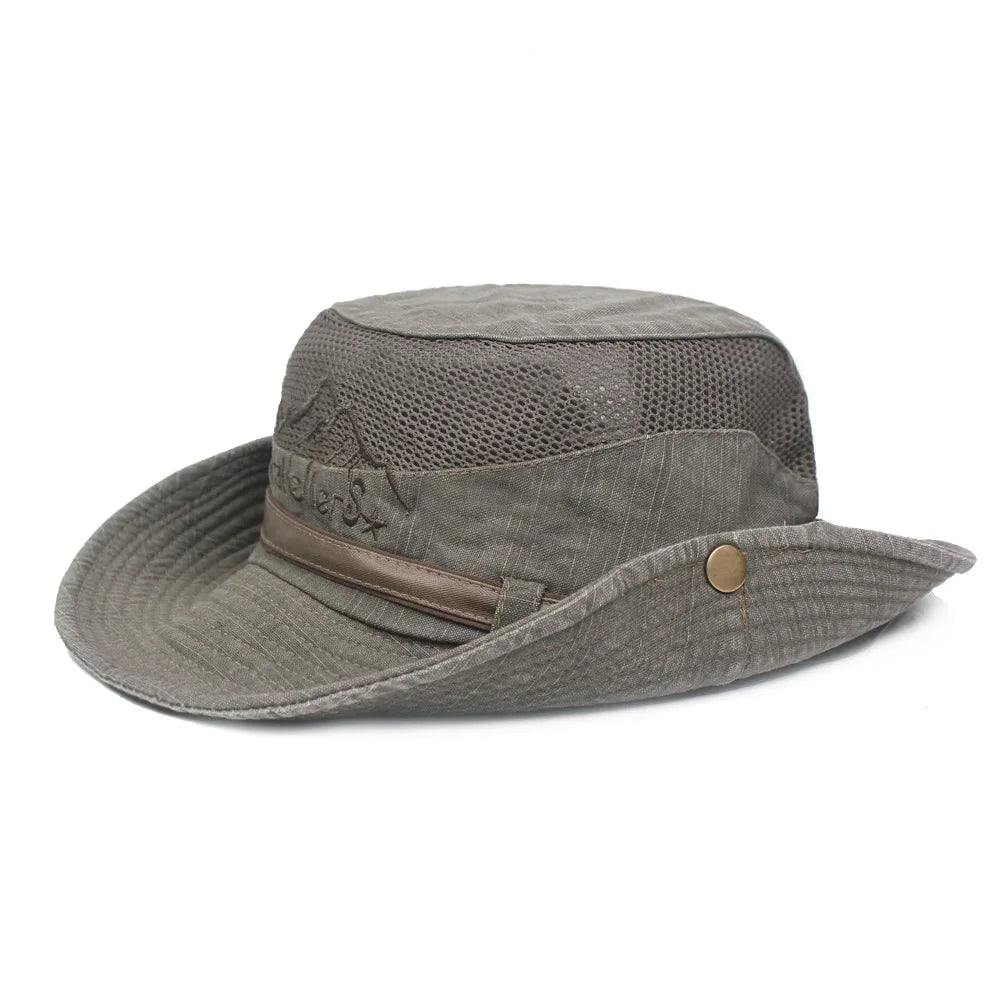 Cappello a secchiello traspirante da brousse per pesca e escursionismo all'aperto