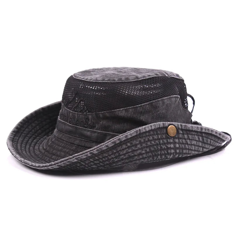 Cappello a secchiello traspirante da brousse per pesca e escursionismo all'aperto