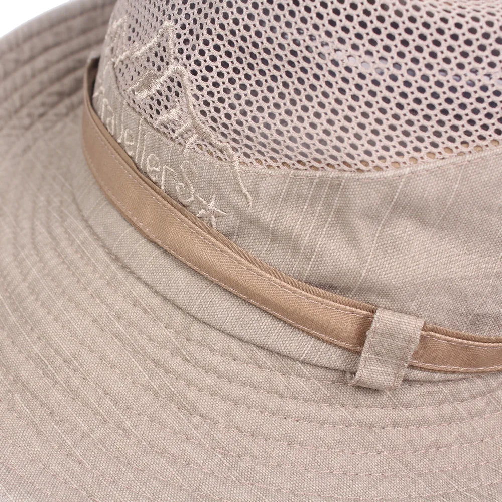 Cappello a secchiello traspirante da brousse per pesca e escursionismo all'aperto